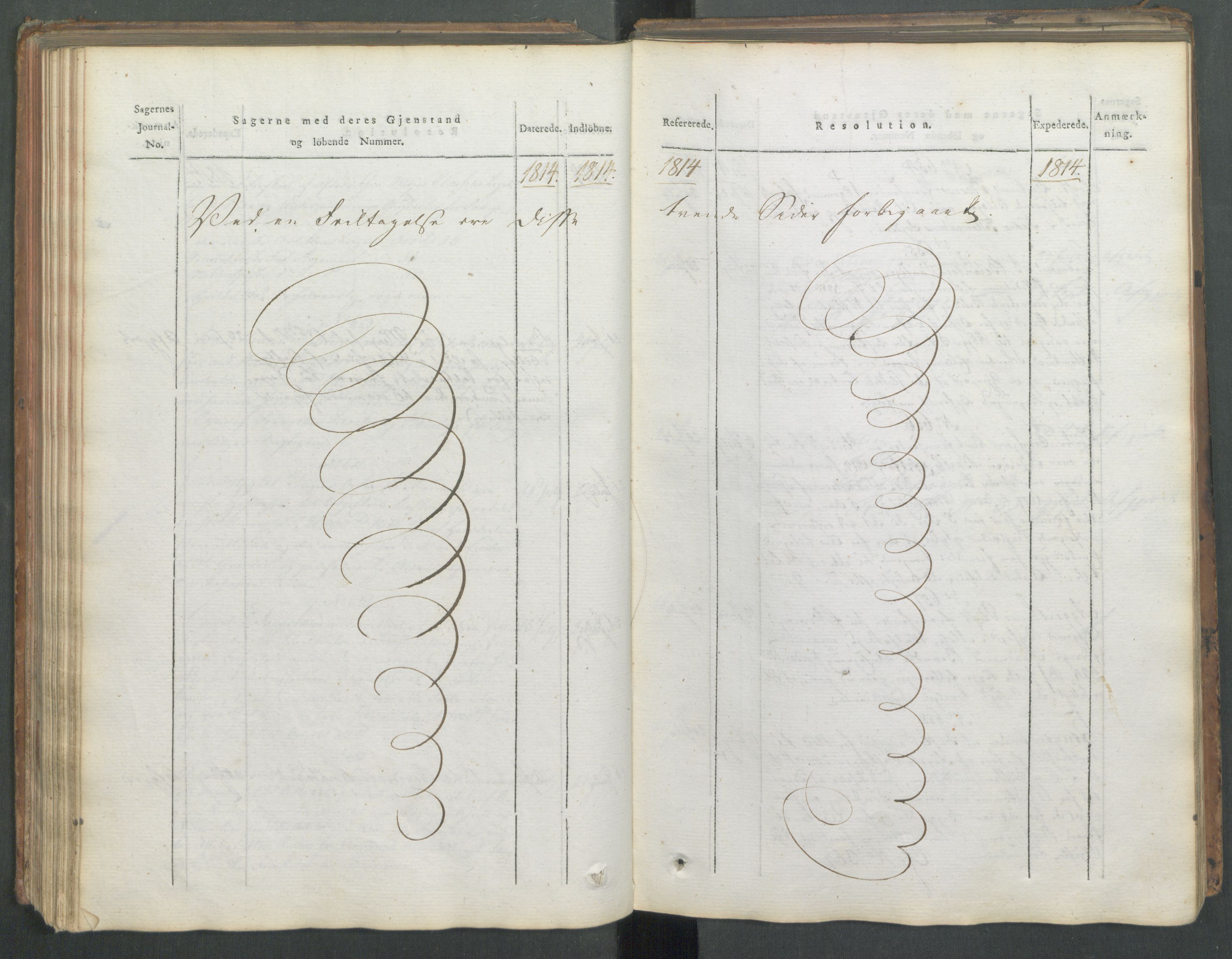 Departementene i 1814, AV/RA-S-3899/Fa/L0008: 1. byrå - Journal B, 1814, p. 138