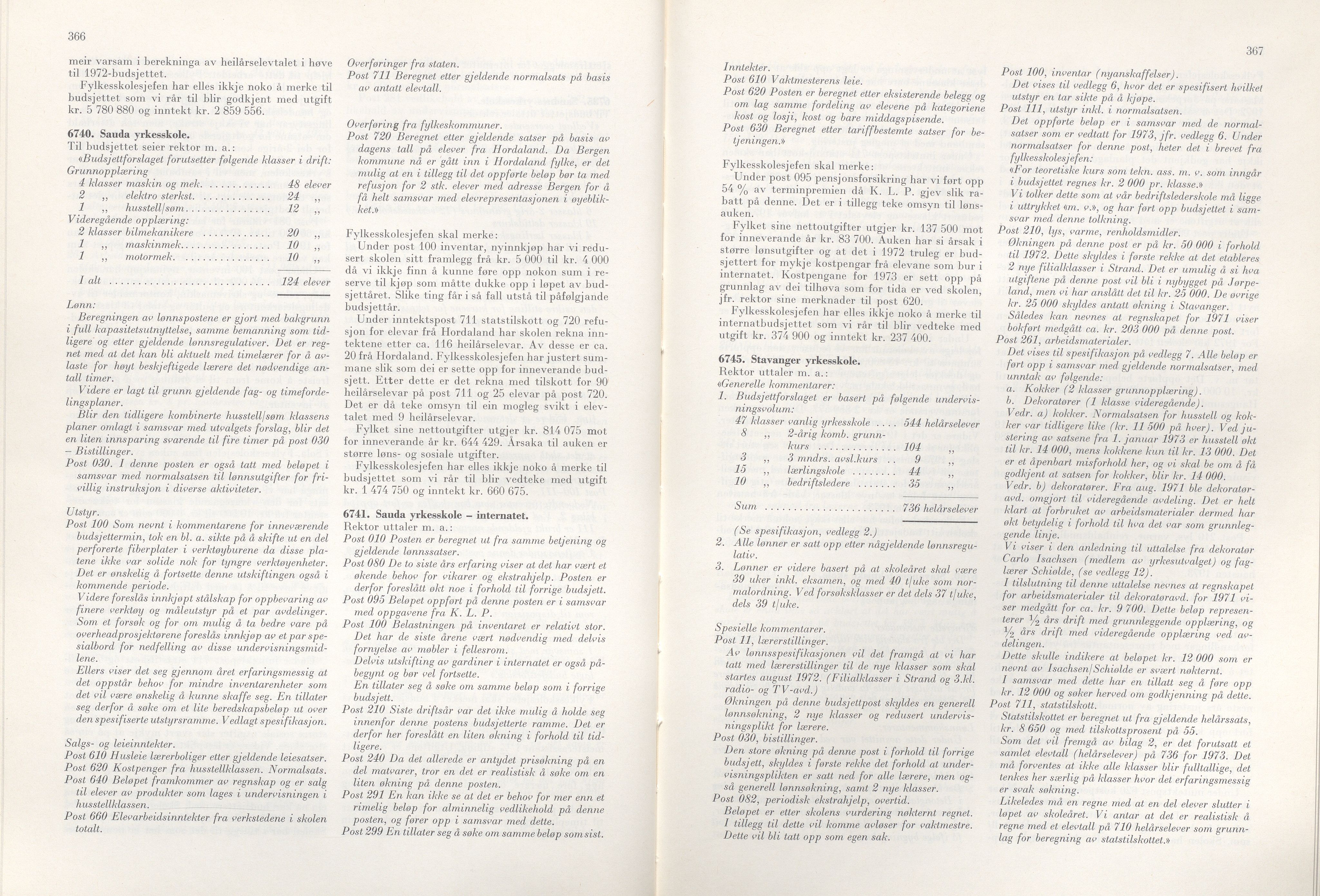 Rogaland fylkeskommune - Fylkesrådmannen , IKAR/A-900/A/Aa/Aaa/L0092: Møtebok , 1972, p. 366-367