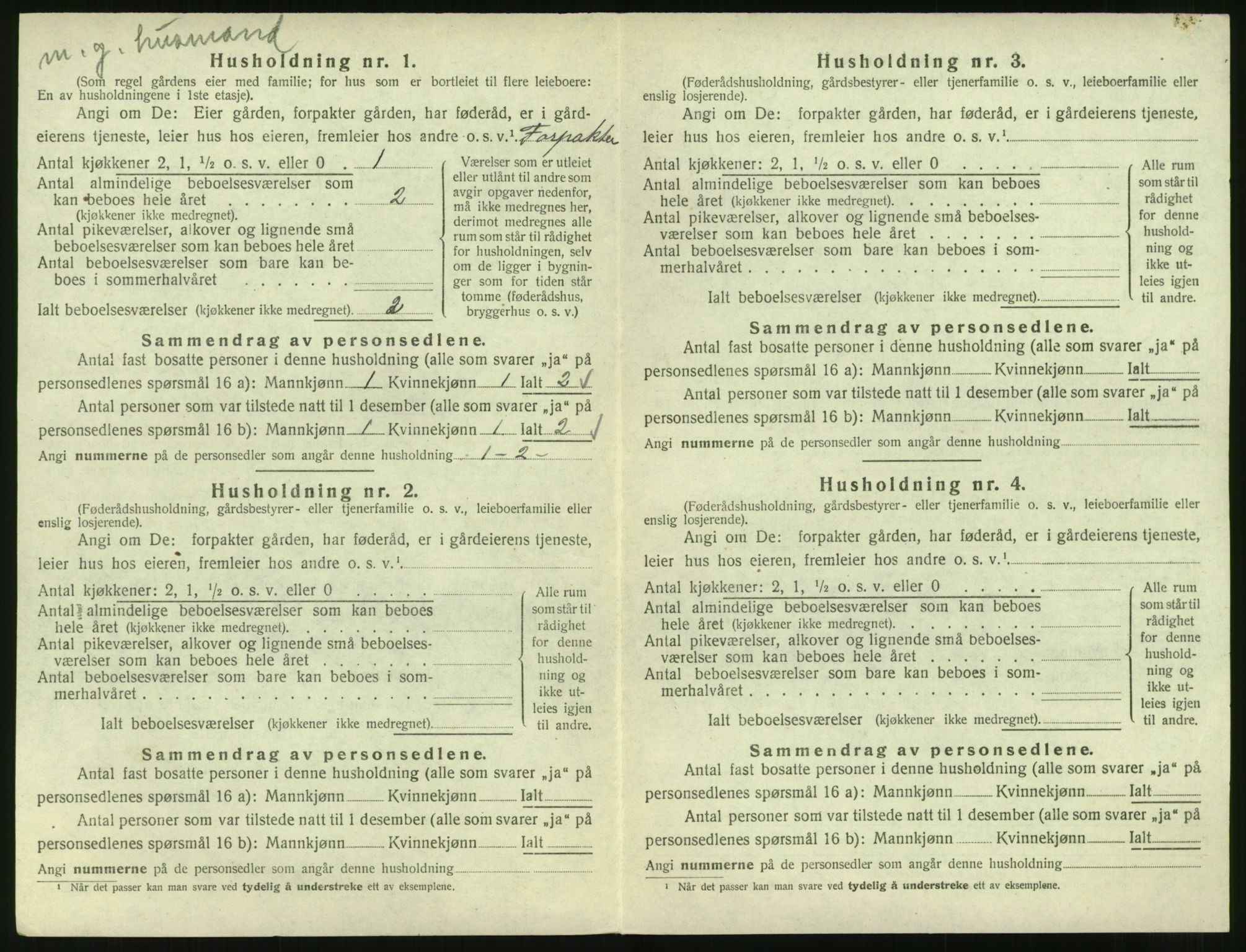 SAT, 1920 census for Skodje, 1920, p. 468