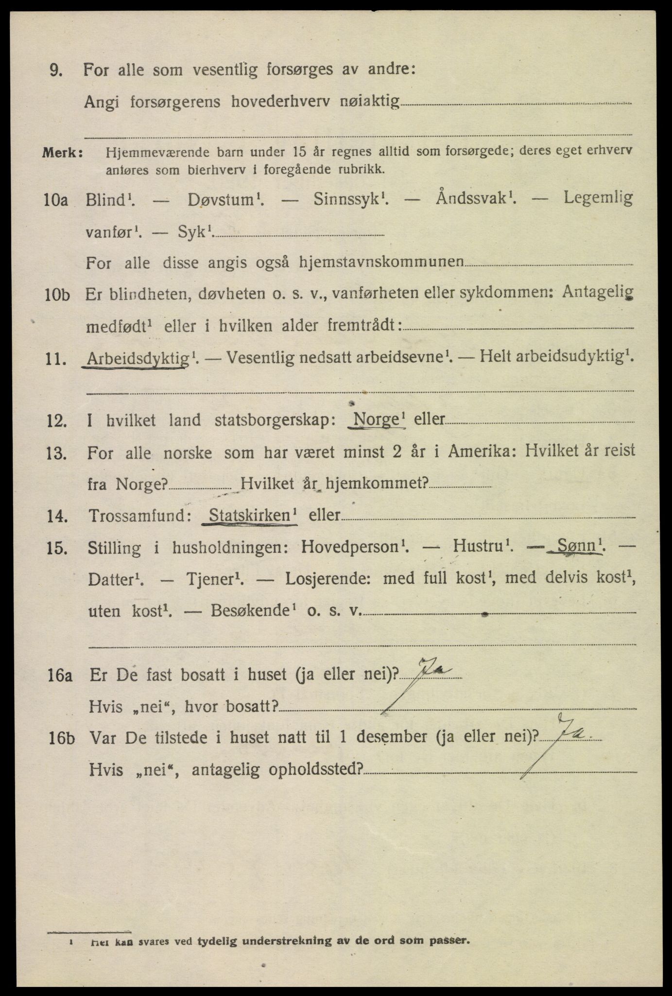 SAK, 1920 census for Åmli, 1920, p. 900