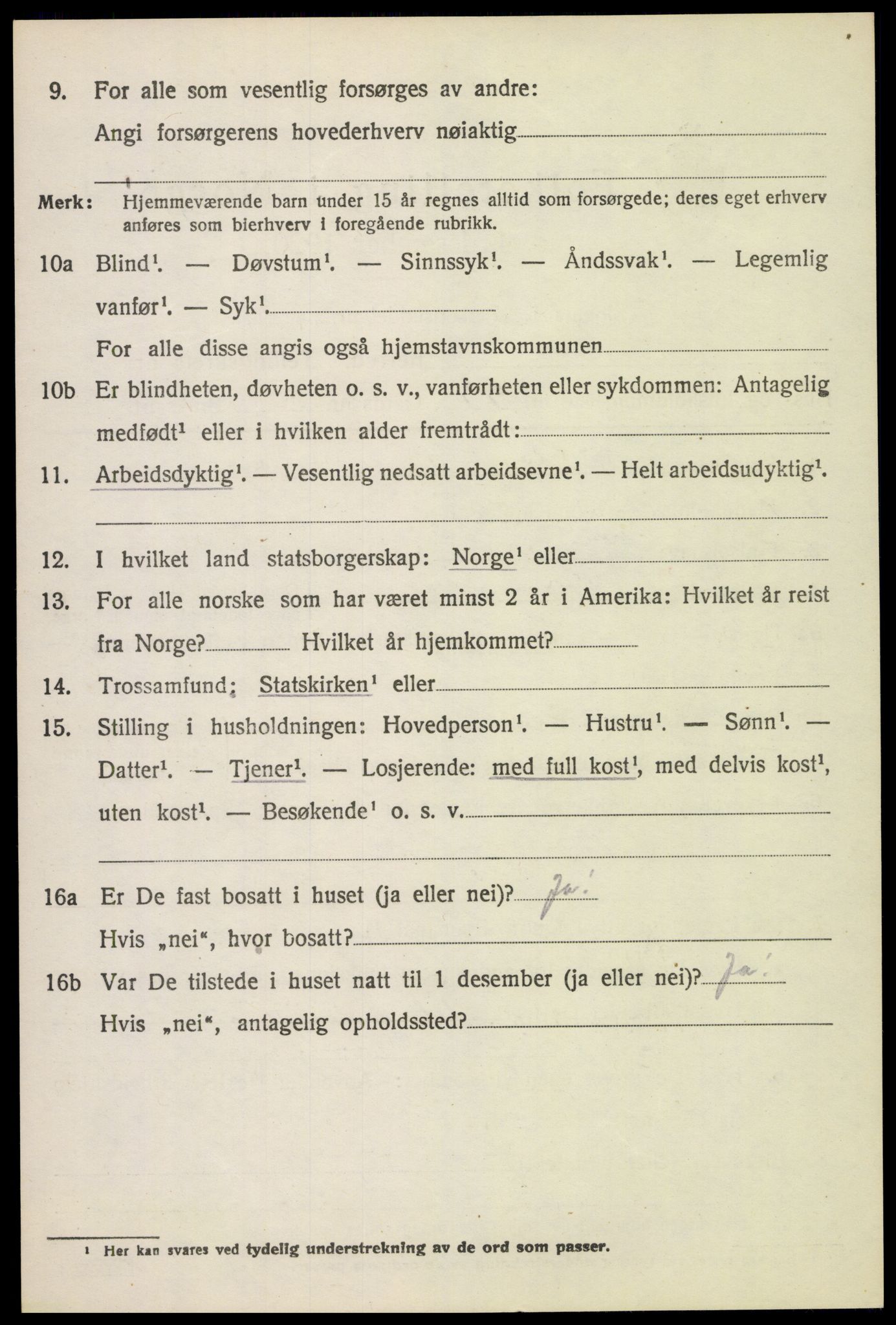 SAH, 1920 census for Stange, 1920, p. 12622