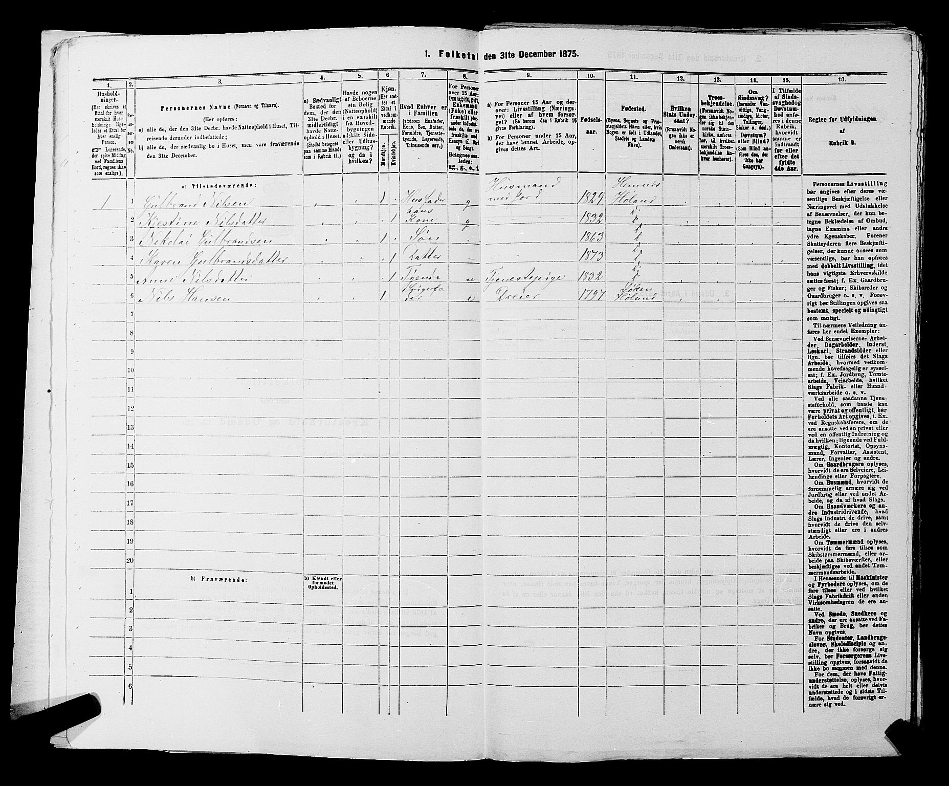 RA, 1875 census for 0221P Høland, 1875, p. 1480