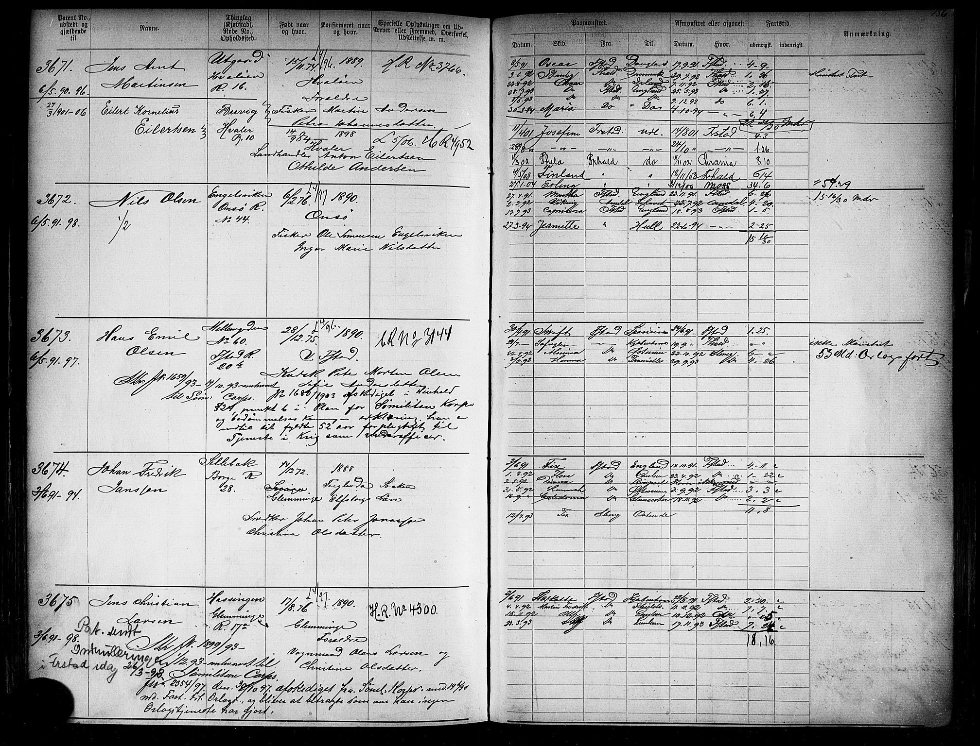 Fredrikstad mønstringskontor, SAO/A-10569b/F/Fc/Fca/L0005: Annotasjonsrulle, 1884-1899, p. 467