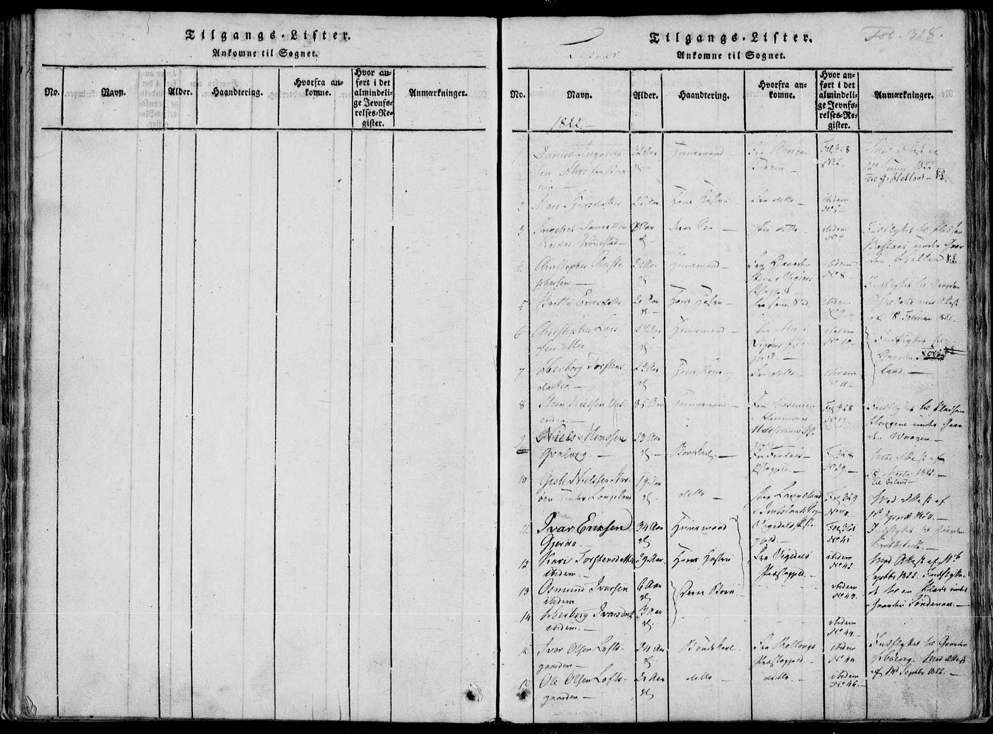 Skjold sokneprestkontor, SAST/A-101847/H/Ha/Haa/L0004: Parish register (official) no. A 4 /1, 1815-1830, p. 318