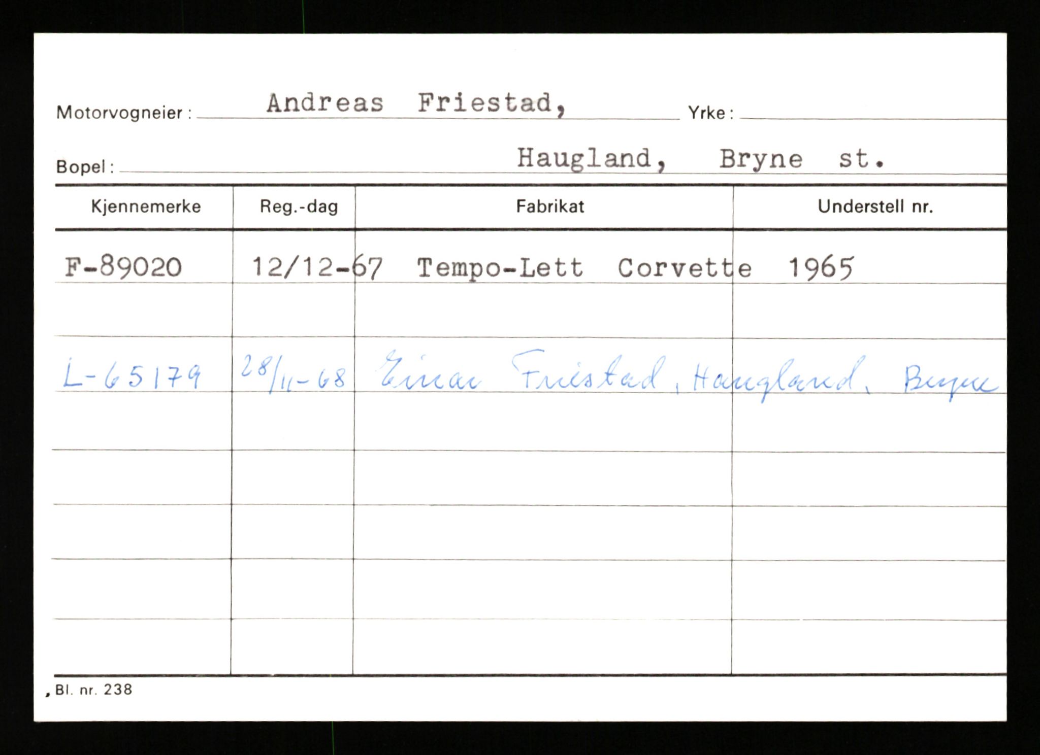 Stavanger trafikkstasjon, AV/SAST-A-101942/0/G/L0009: Registreringsnummer: 84546 - 129961, 1930-1971, p. 479