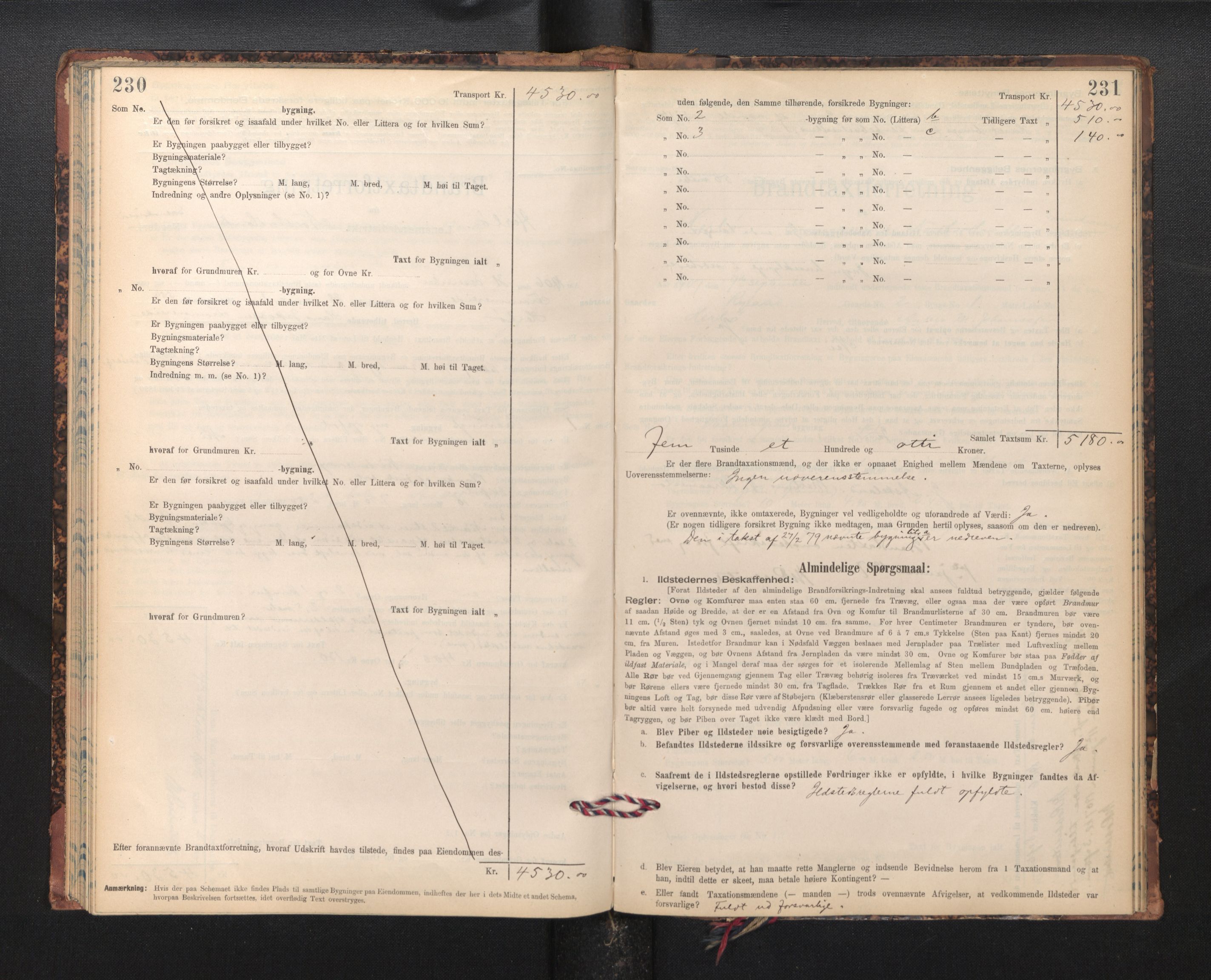 Lensmannen i Herdla, AV/SAB-A-32901/0012/L0003:  Branntakstprotokoll skjematakst, 1897-1916, p. 230-231