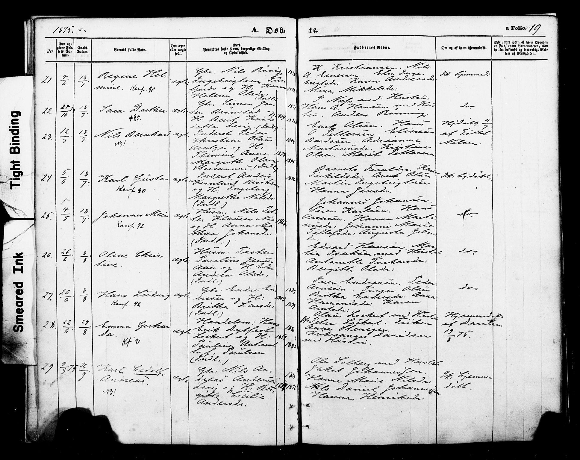 Ministerialprotokoller, klokkerbøker og fødselsregistre - Nordland, AV/SAT-A-1459/898/L1421: Parish register (official) no. 898A01, 1866-1886, p. 19