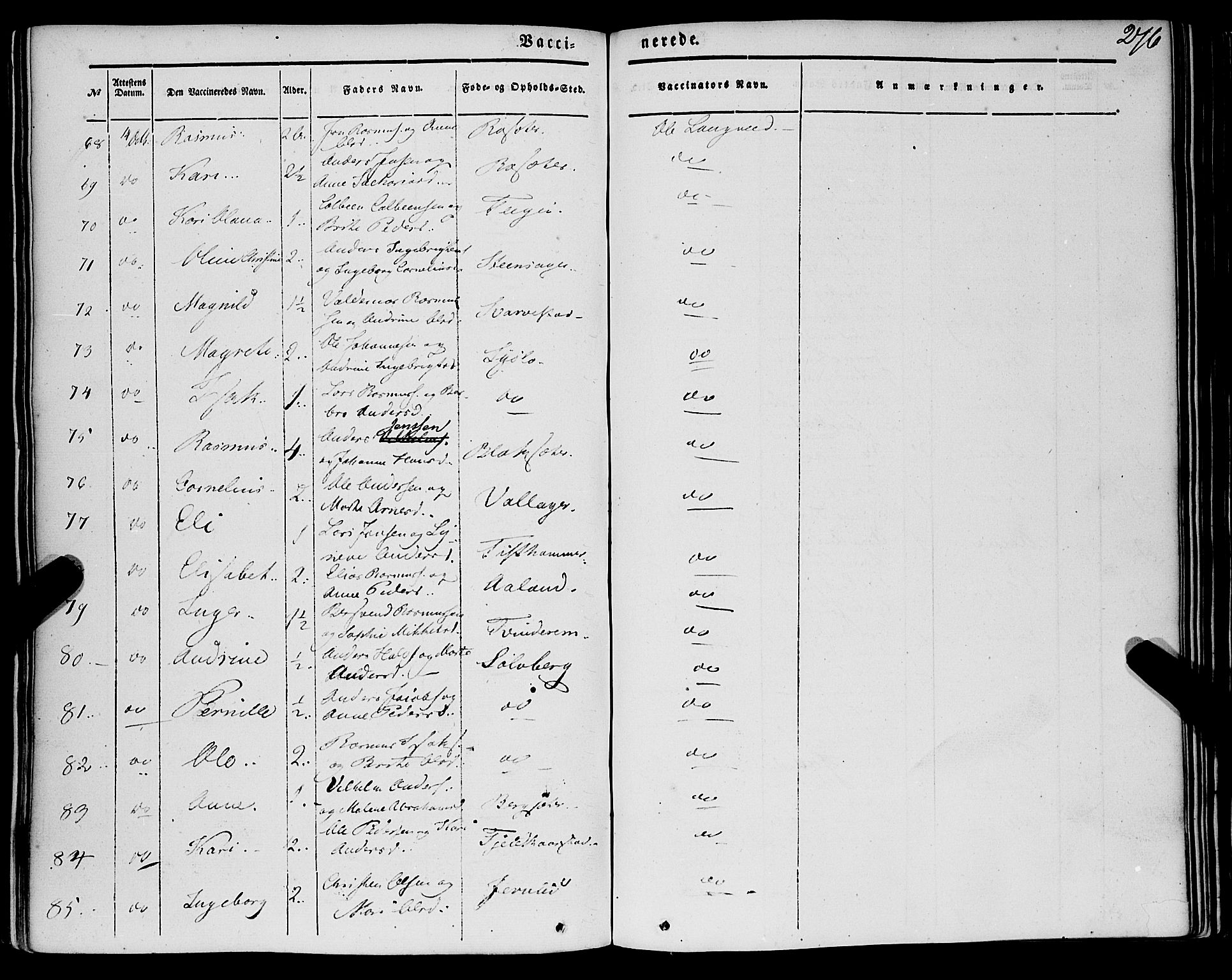 Innvik sokneprestembete, AV/SAB-A-80501: Parish register (official) no. A 5, 1847-1865, p. 276