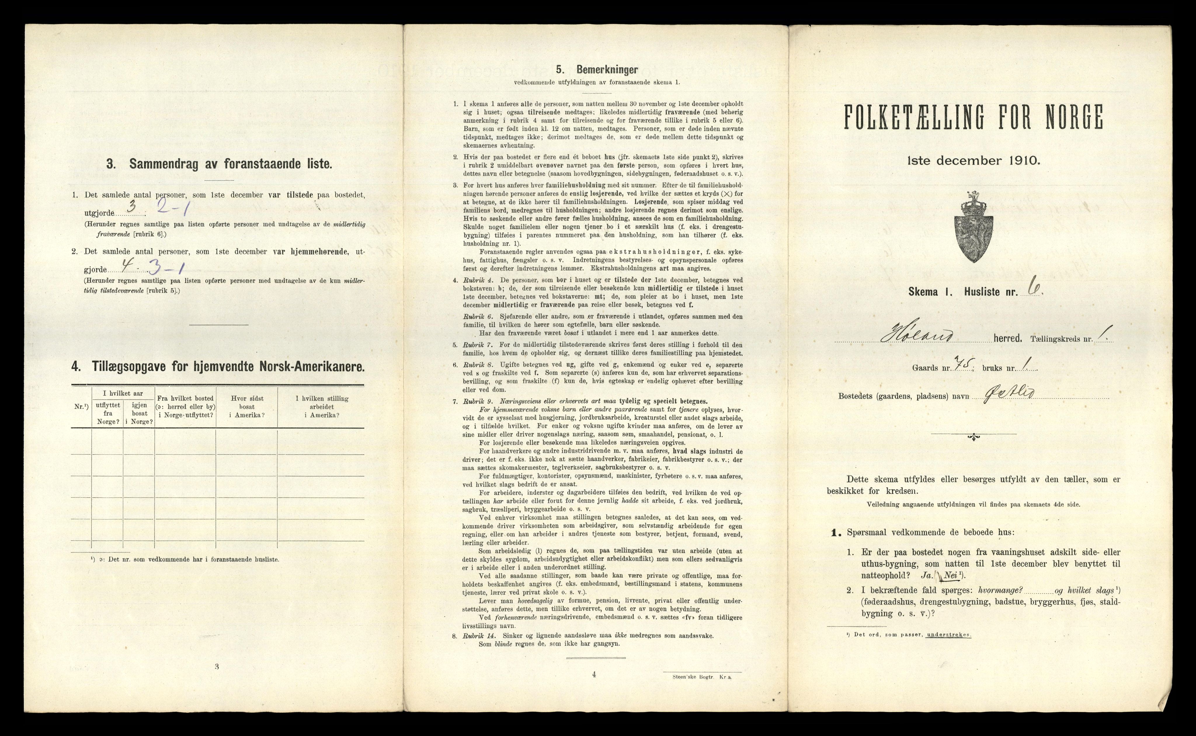 RA, 1910 census for Høland, 1910, p. 63