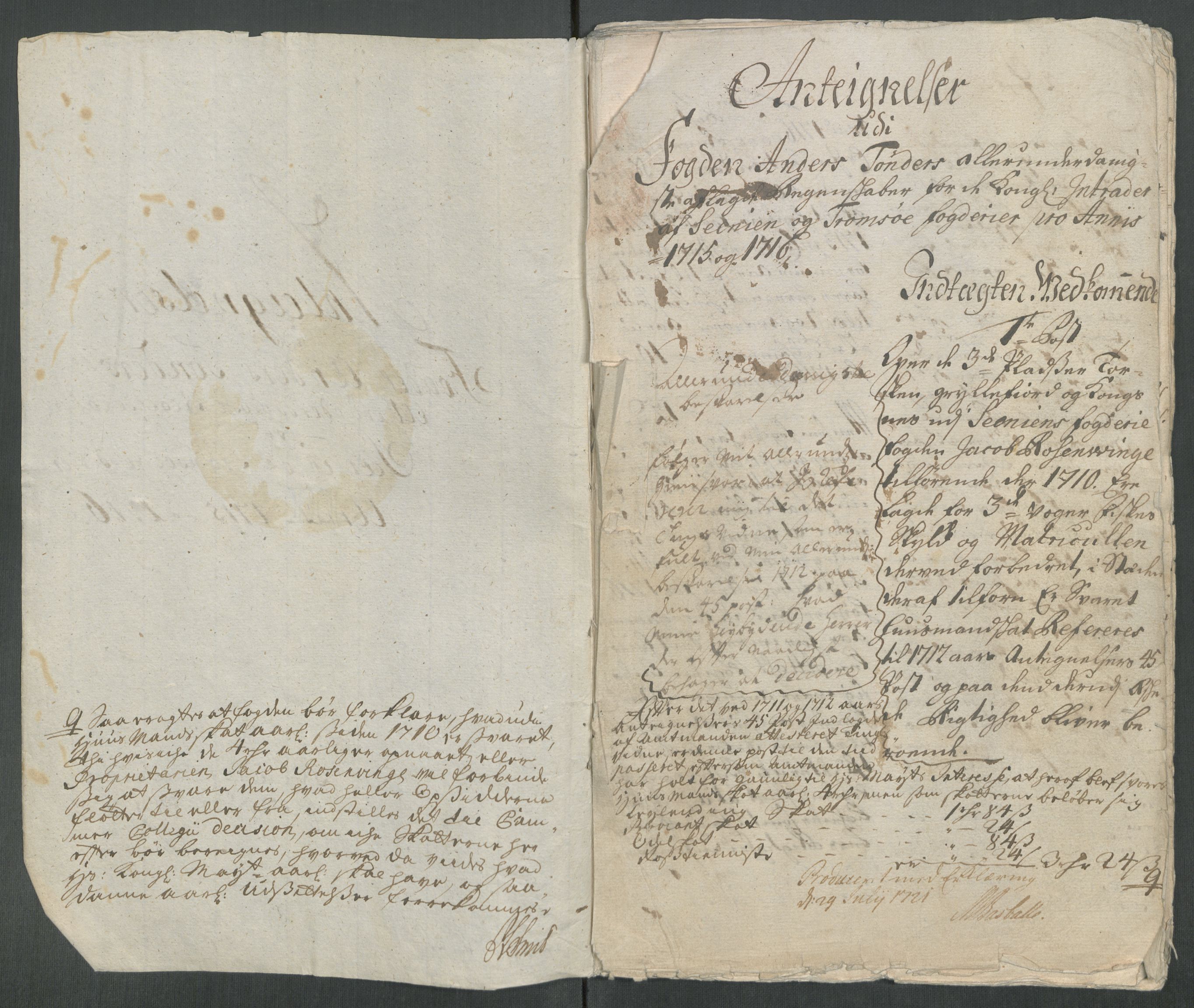 Rentekammeret inntil 1814, Reviderte regnskaper, Fogderegnskap, AV/RA-EA-4092/R68/L4762: Fogderegnskap Senja og Troms, 1716, p. 392