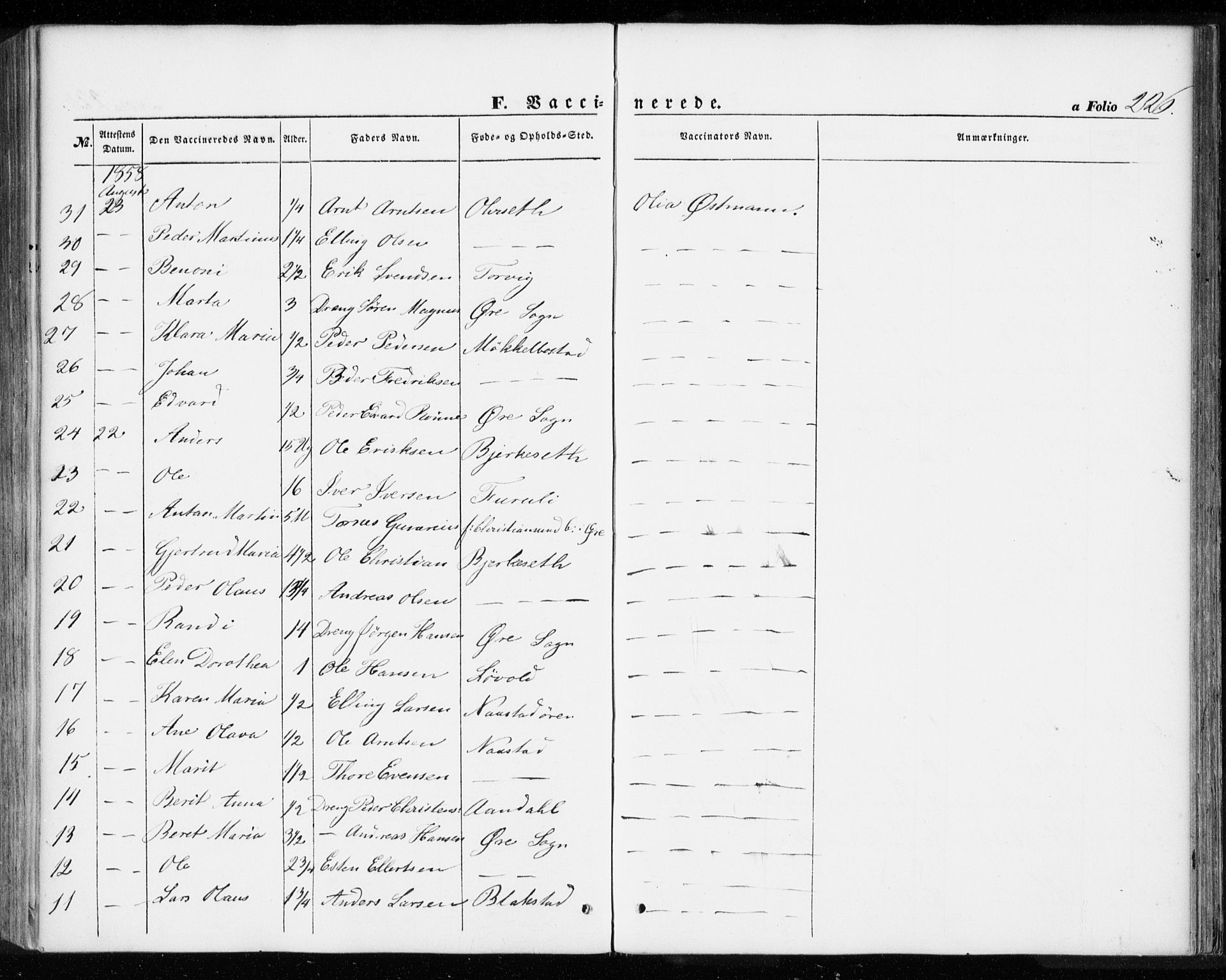 Ministerialprotokoller, klokkerbøker og fødselsregistre - Møre og Romsdal, AV/SAT-A-1454/584/L0965: Parish register (official) no. 584A05, 1857-1868, p. 226