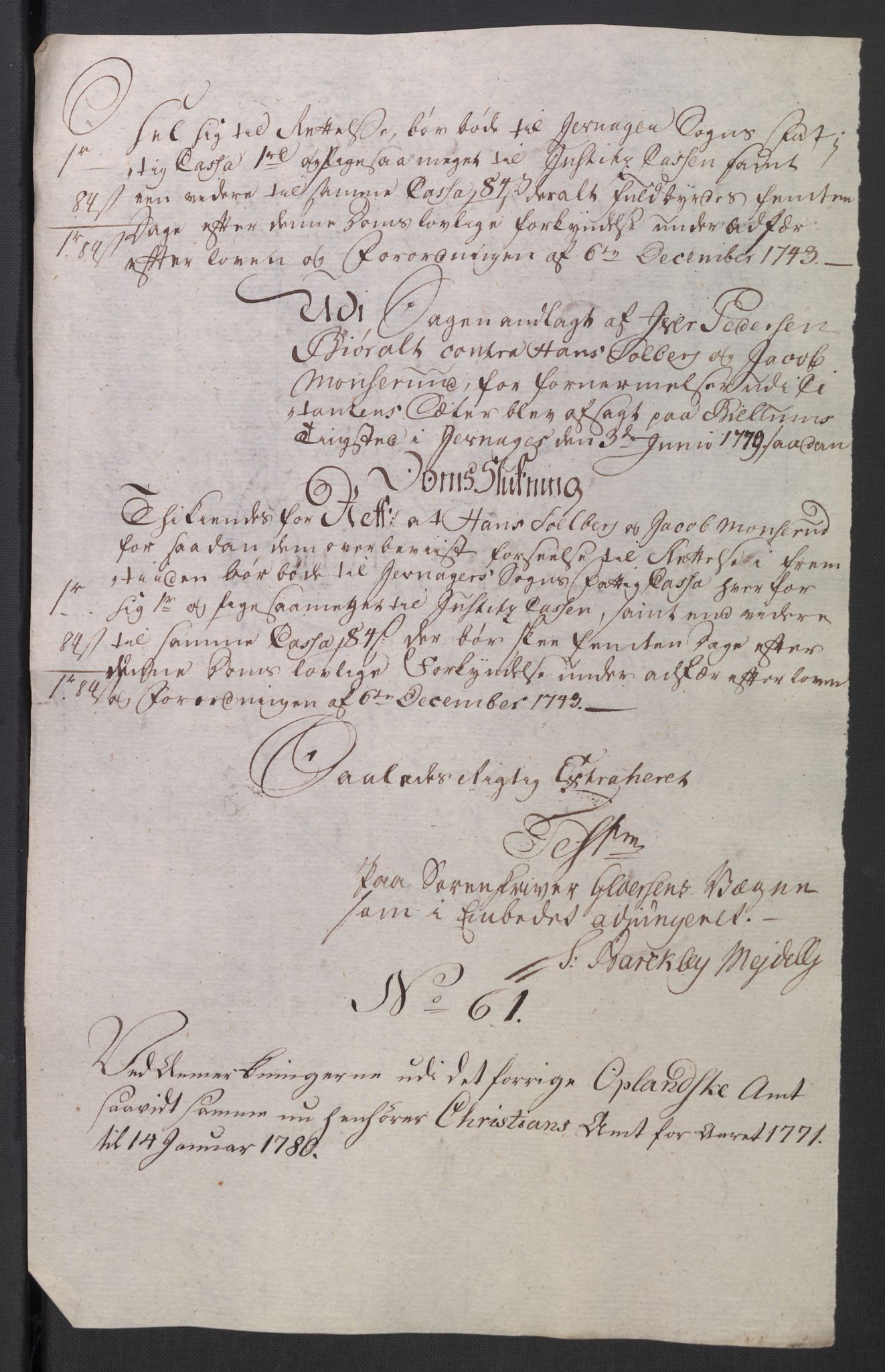 Rentekammeret inntil 1814, Reviderte regnskaper, Mindre regnskaper, AV/RA-EA-4068/Rb/L0014: Opplands amt, 1771-1779, p. 818