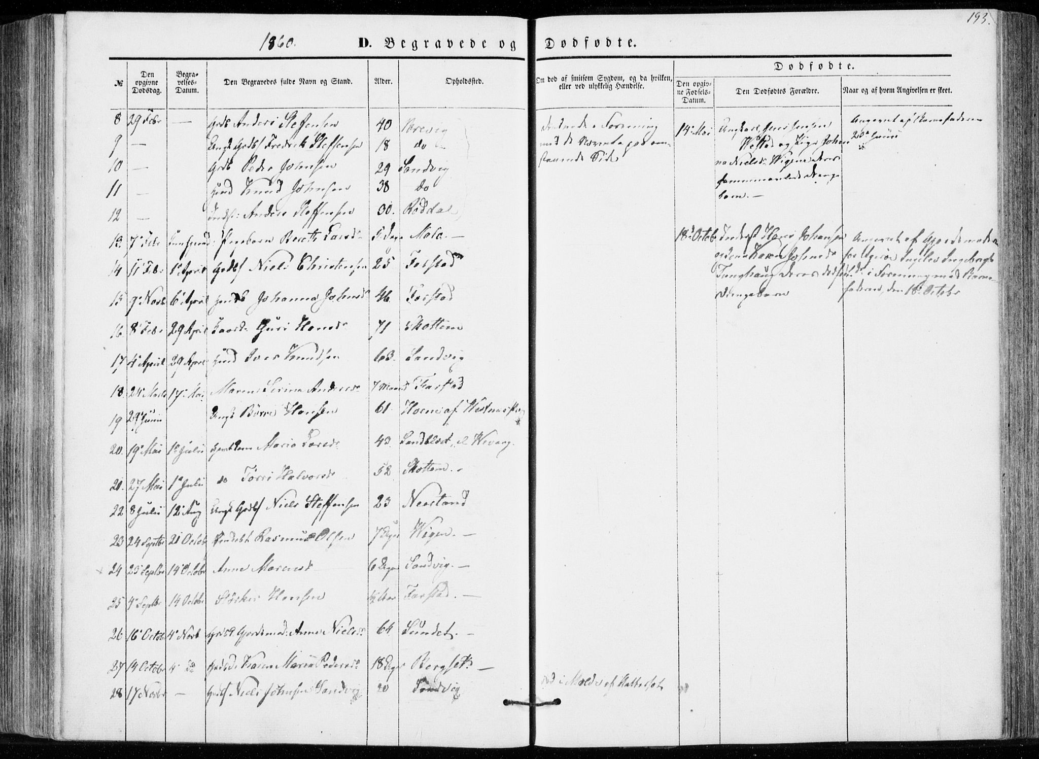 Ministerialprotokoller, klokkerbøker og fødselsregistre - Møre og Romsdal, AV/SAT-A-1454/566/L0767: Parish register (official) no. 566A06, 1852-1868, p. 193