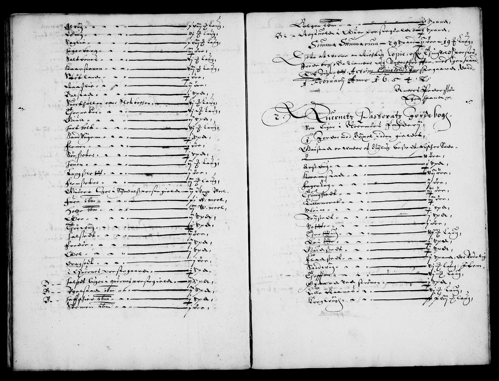 Rentekammeret inntil 1814, Realistisk ordnet avdeling, AV/RA-EA-4070/Fc/Fca/L0004/0003: [Ca IV]  Trondheim stift / "Stichtens Bog", 1654