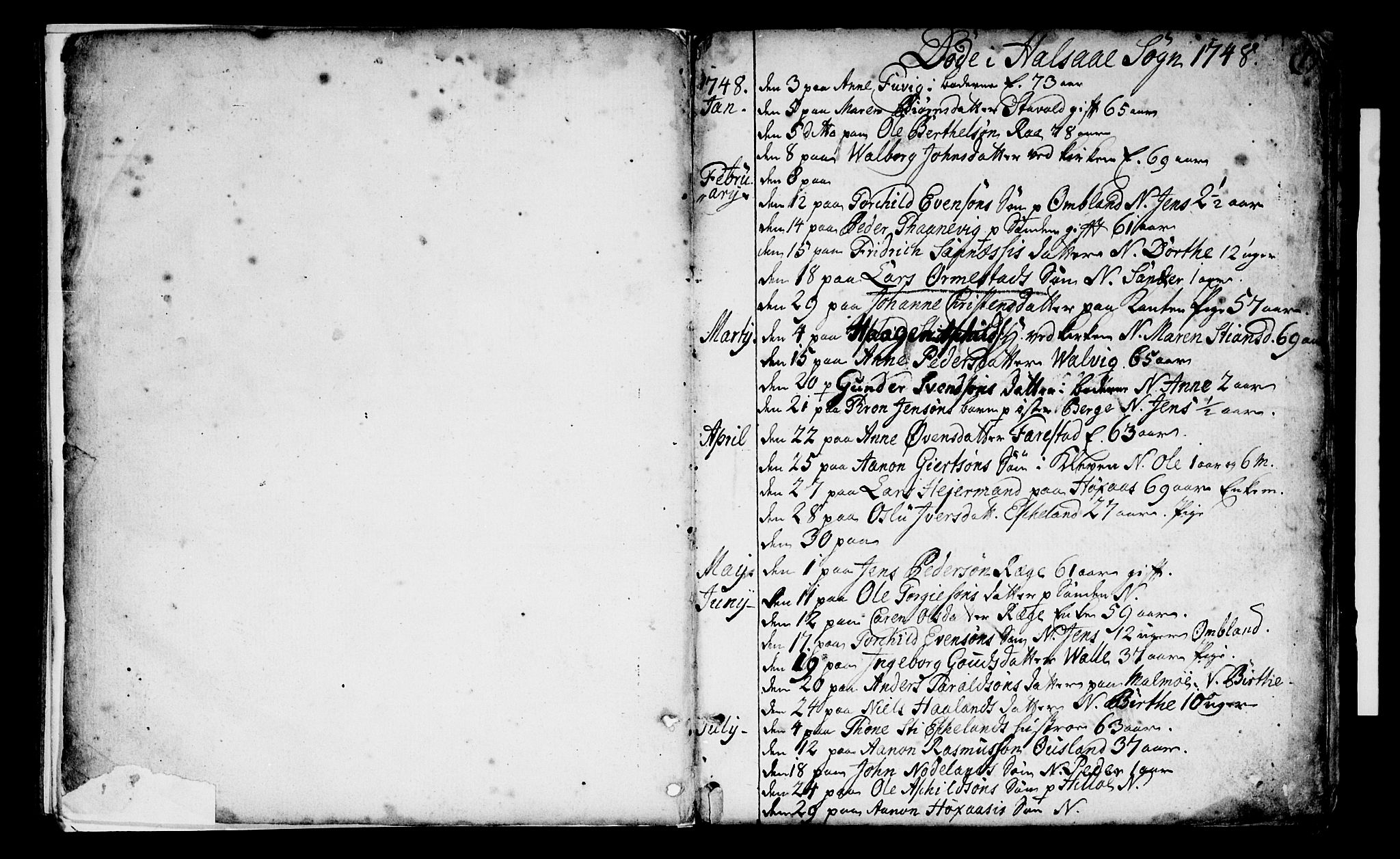 Mandal sokneprestkontor, AV/SAK-1111-0030/F/Fa/Faa/L0005: Parish register (official) no. A 5, 1748-1803, p. 0-1