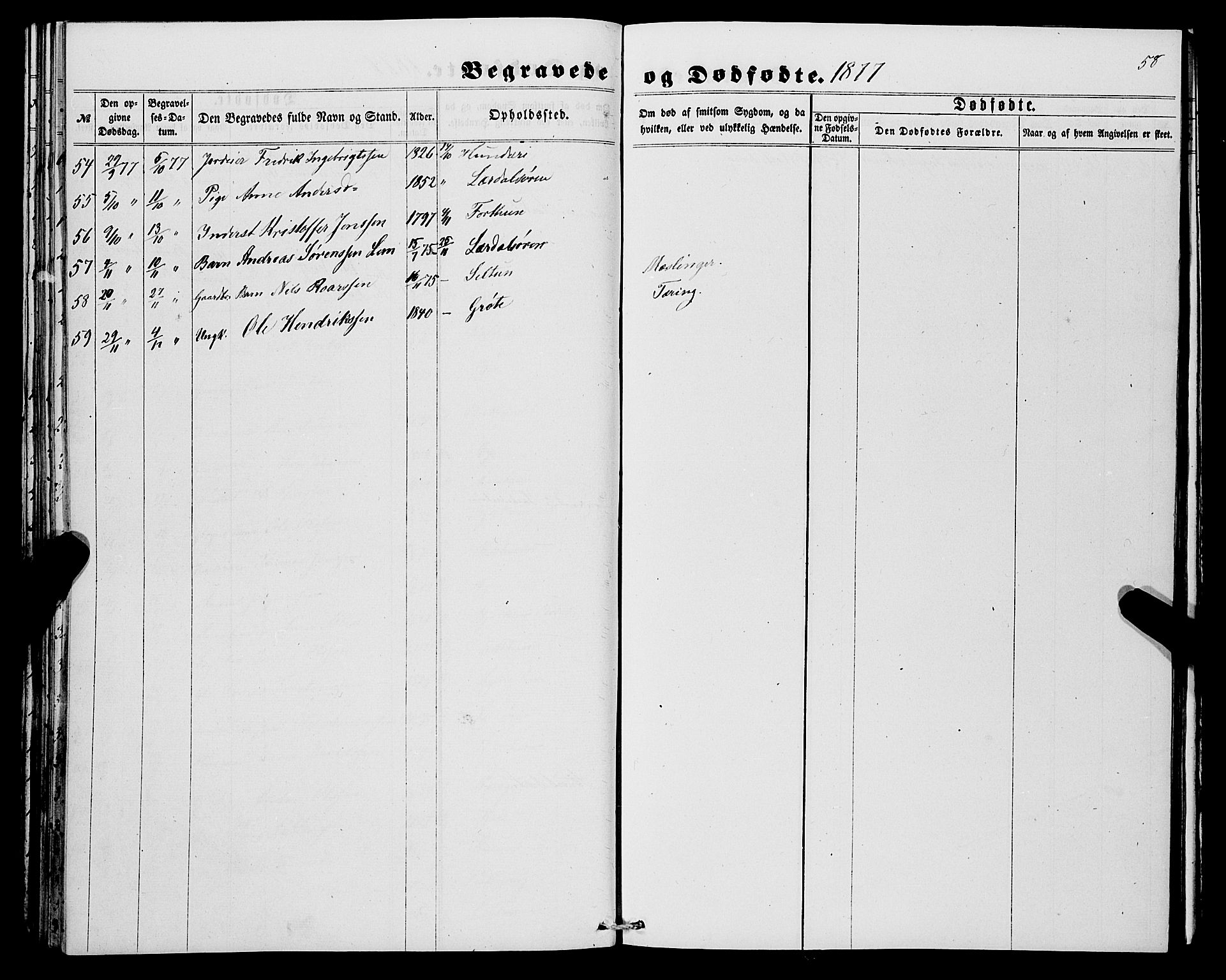 Lærdal sokneprestembete, SAB/A-81201: Parish register (official) no. A 16, 1857-1877, p. 58