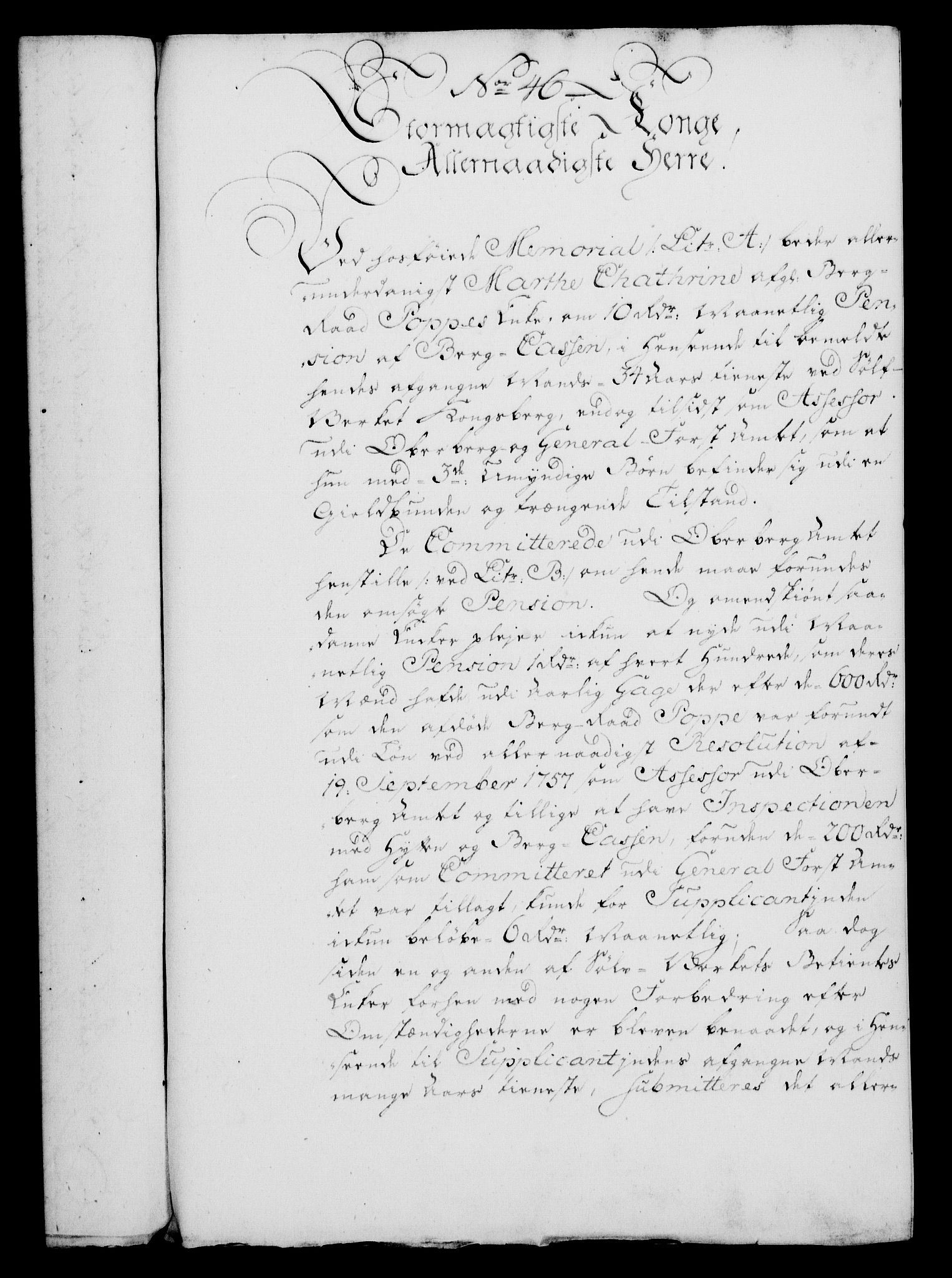 Rentekammeret, Kammerkanselliet, RA/EA-3111/G/Gf/Gfa/L0046: Norsk relasjons- og resolusjonsprotokoll (merket RK 52.46), 1764, p. 215