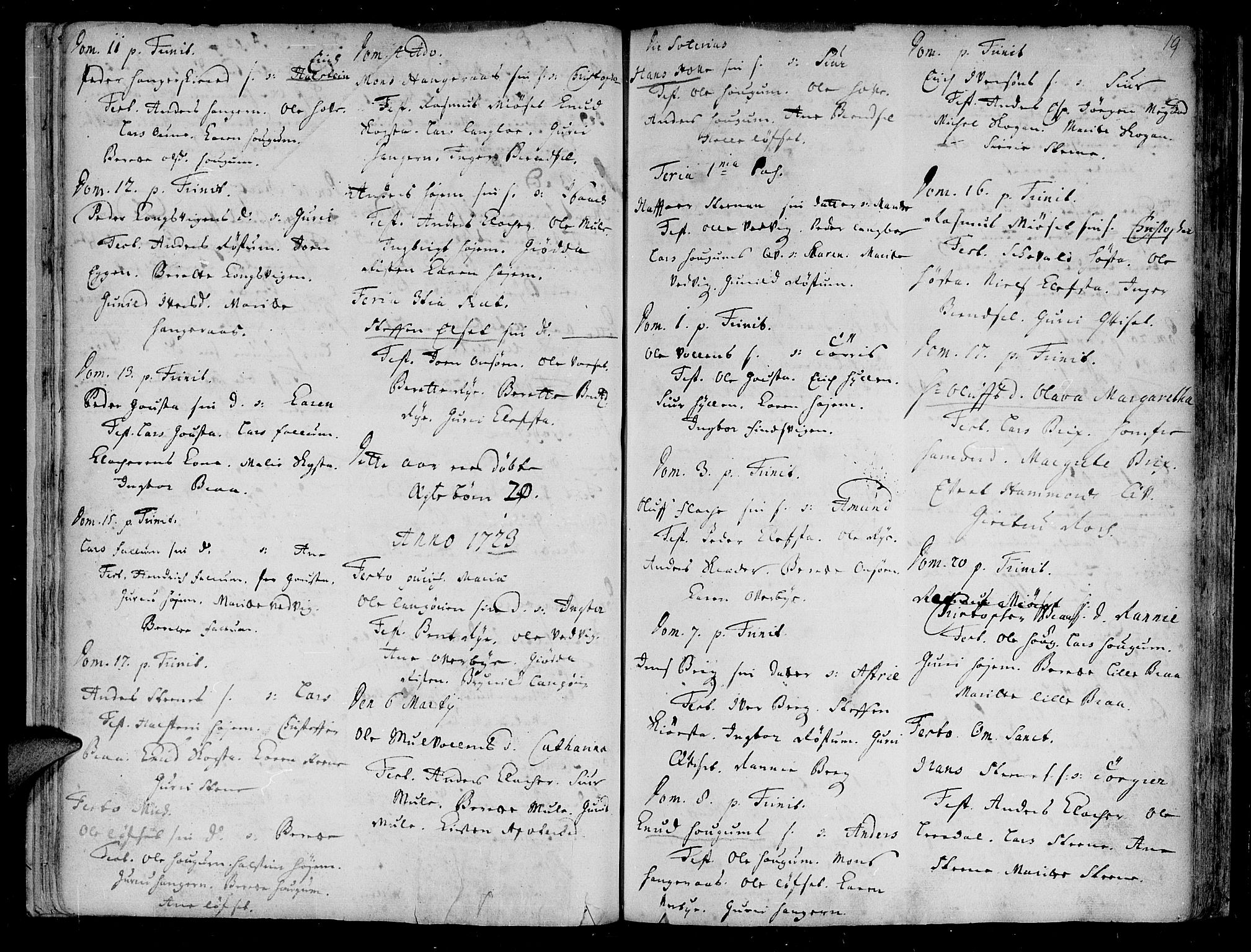 Ministerialprotokoller, klokkerbøker og fødselsregistre - Sør-Trøndelag, SAT/A-1456/612/L0368: Parish register (official) no. 612A02, 1702-1753, p. 19