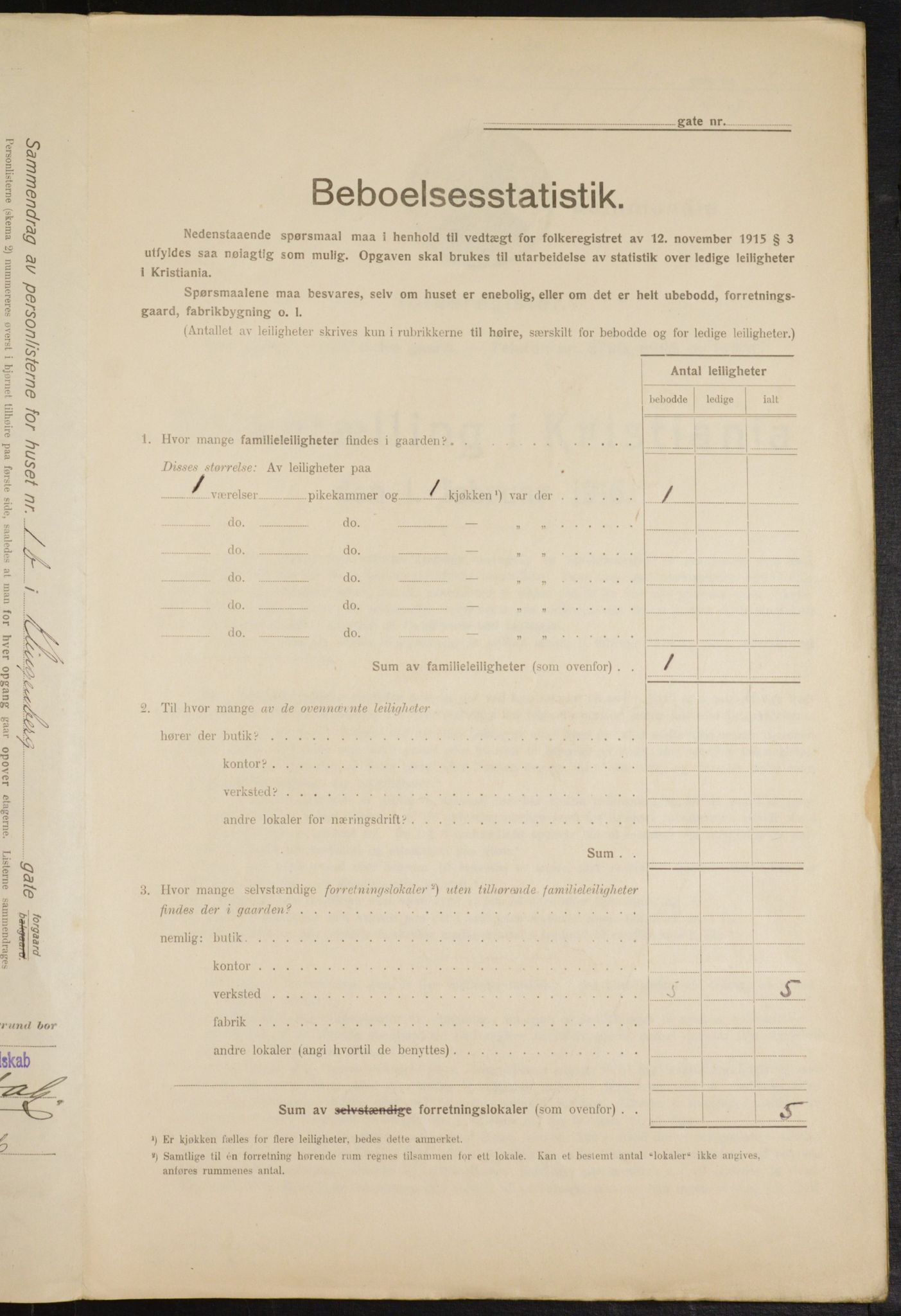 OBA, Municipal Census 1916 for Kristiania, 1916, p. 52971