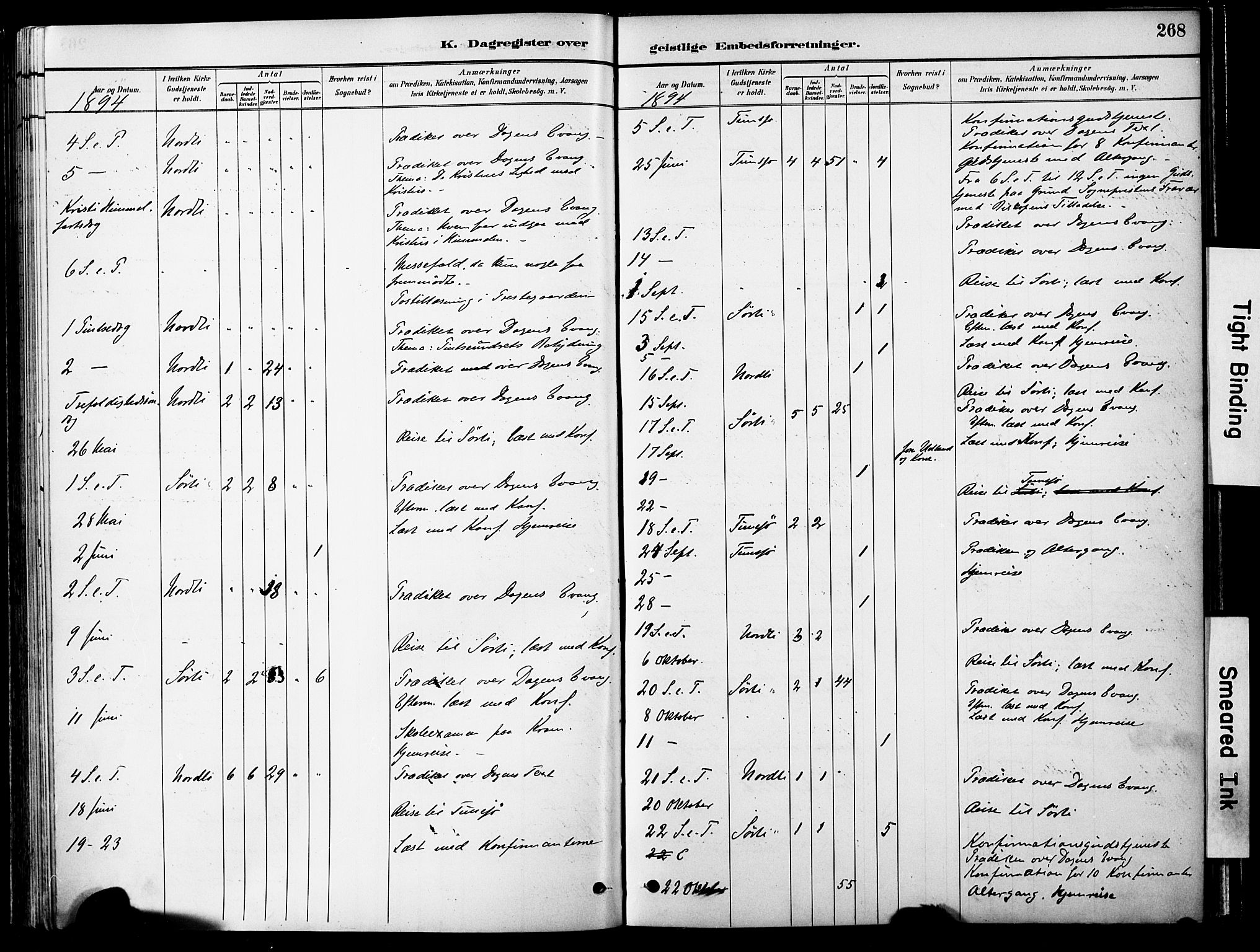 Ministerialprotokoller, klokkerbøker og fødselsregistre - Nord-Trøndelag, SAT/A-1458/755/L0494: Parish register (official) no. 755A03, 1882-1902, p. 268