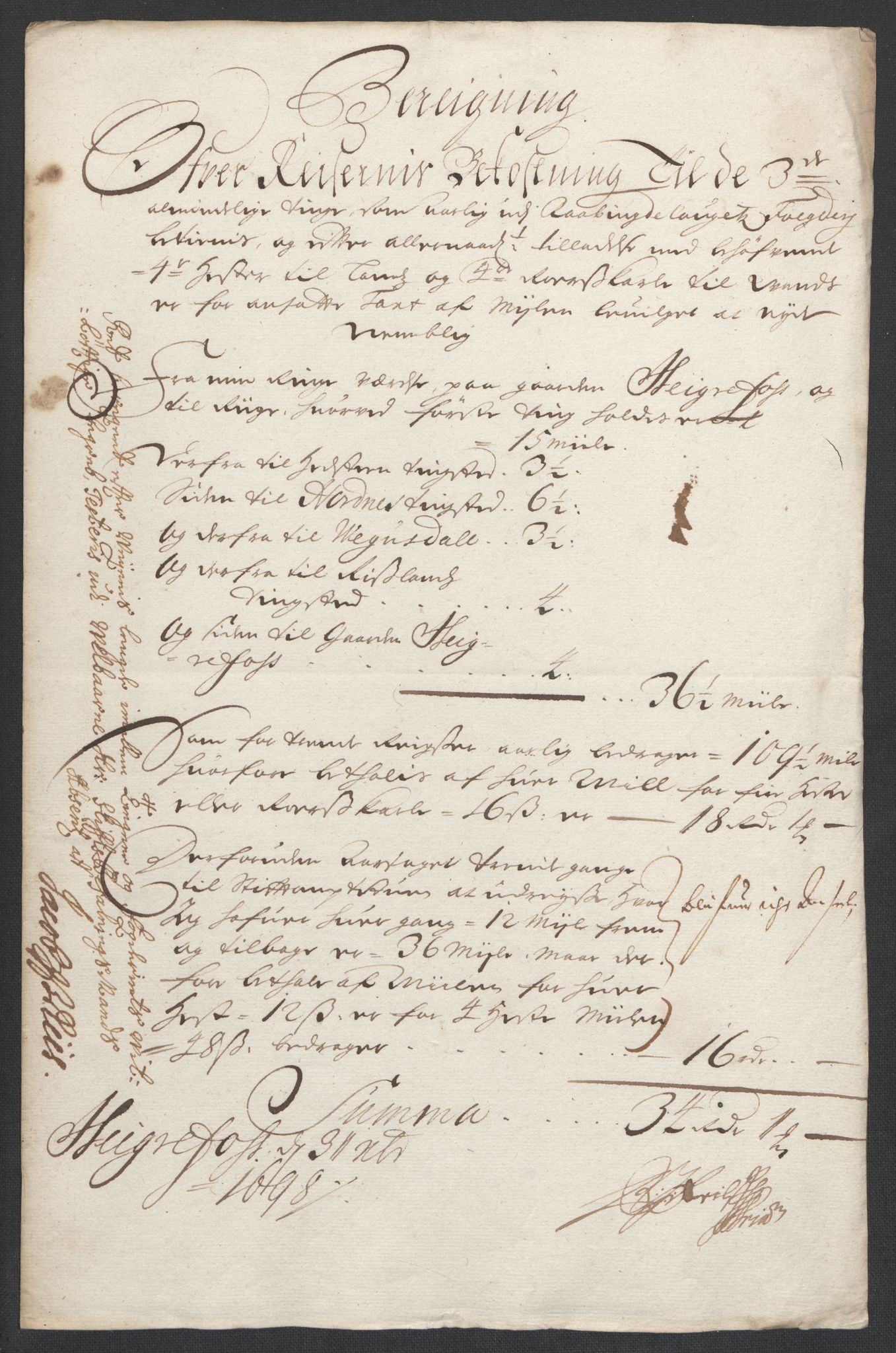 Rentekammeret inntil 1814, Reviderte regnskaper, Fogderegnskap, AV/RA-EA-4092/R40/L2445: Fogderegnskap Råbyggelag, 1697-1699, p. 201