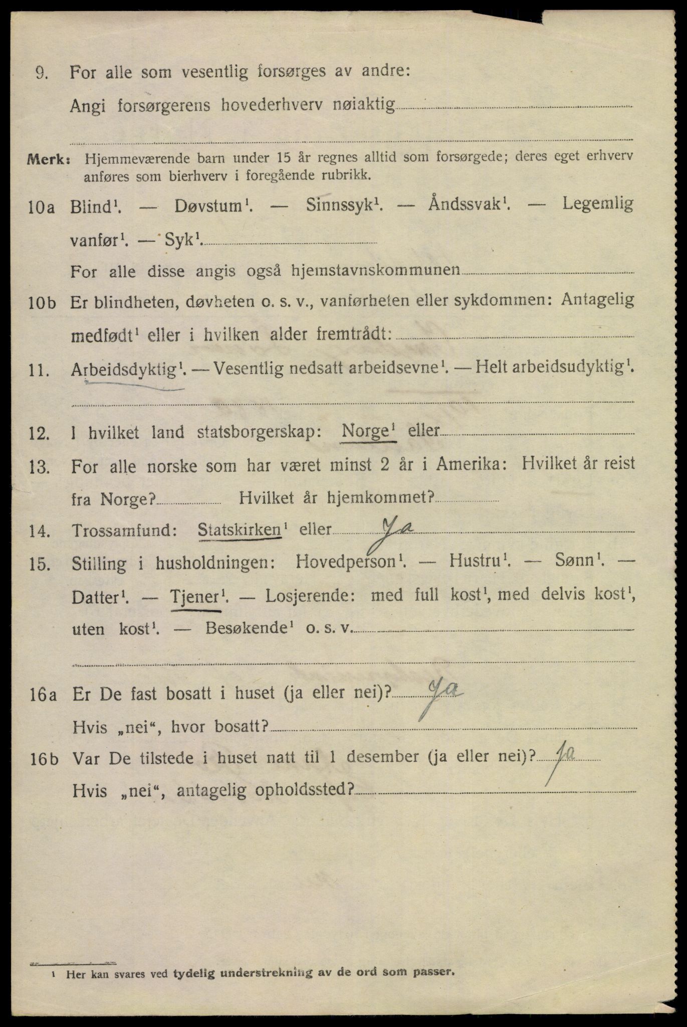 SAKO, 1920 census for Notodden, 1920, p. 8307