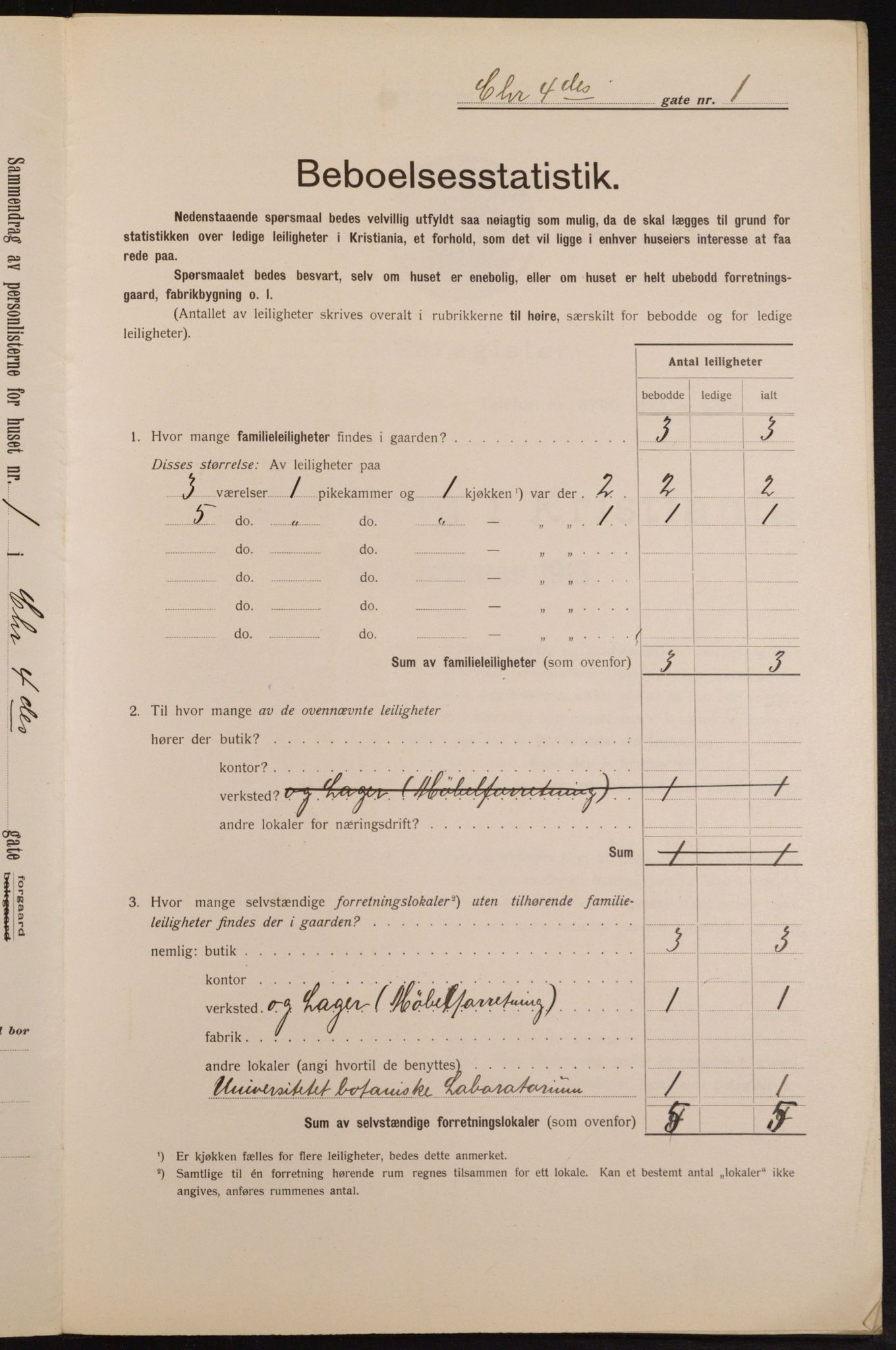 OBA, Municipal Census 1913 for Kristiania, 1913, p. 53837