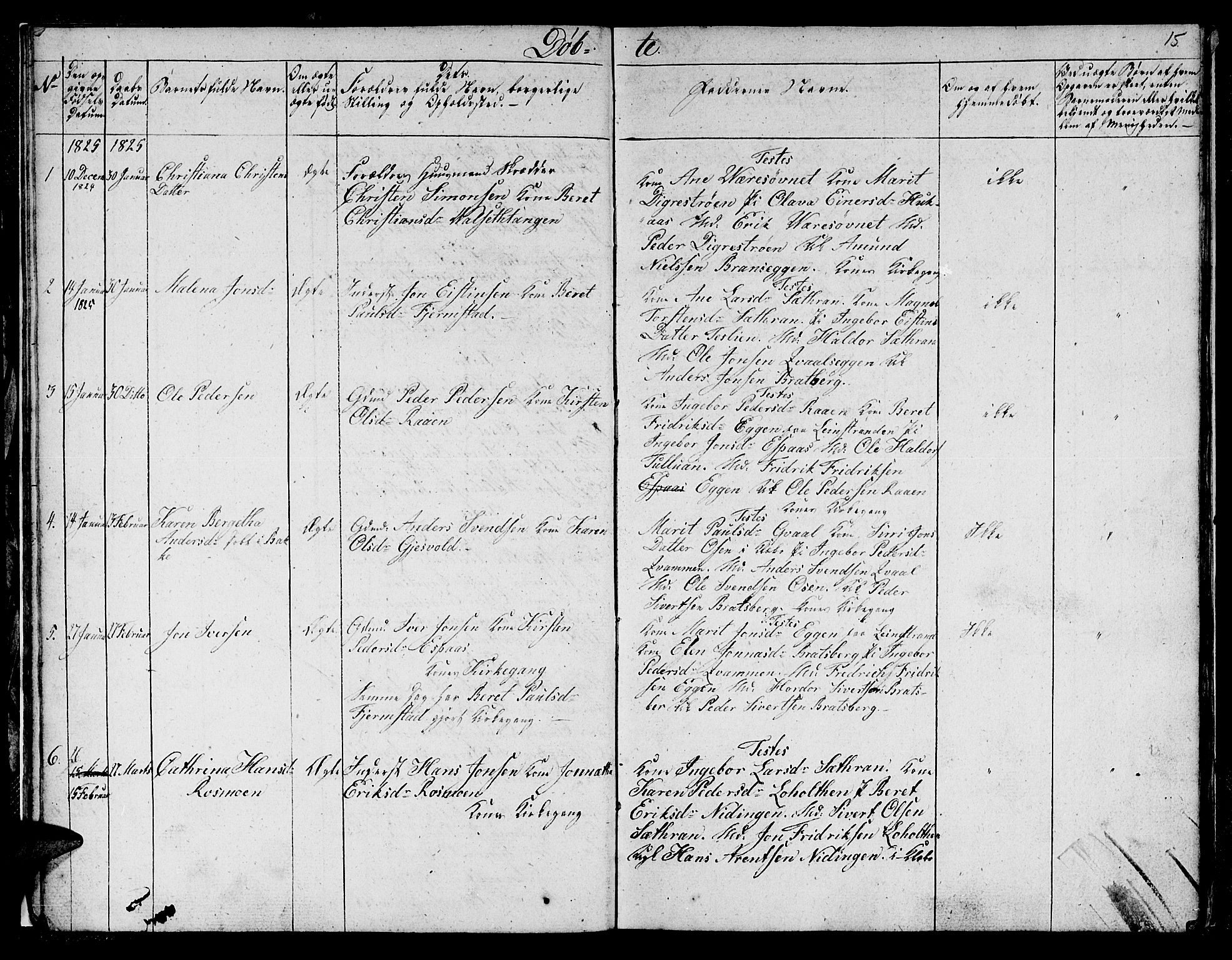 Ministerialprotokoller, klokkerbøker og fødselsregistre - Sør-Trøndelag, SAT/A-1456/608/L0337: Parish register (copy) no. 608C03, 1821-1831, p. 15