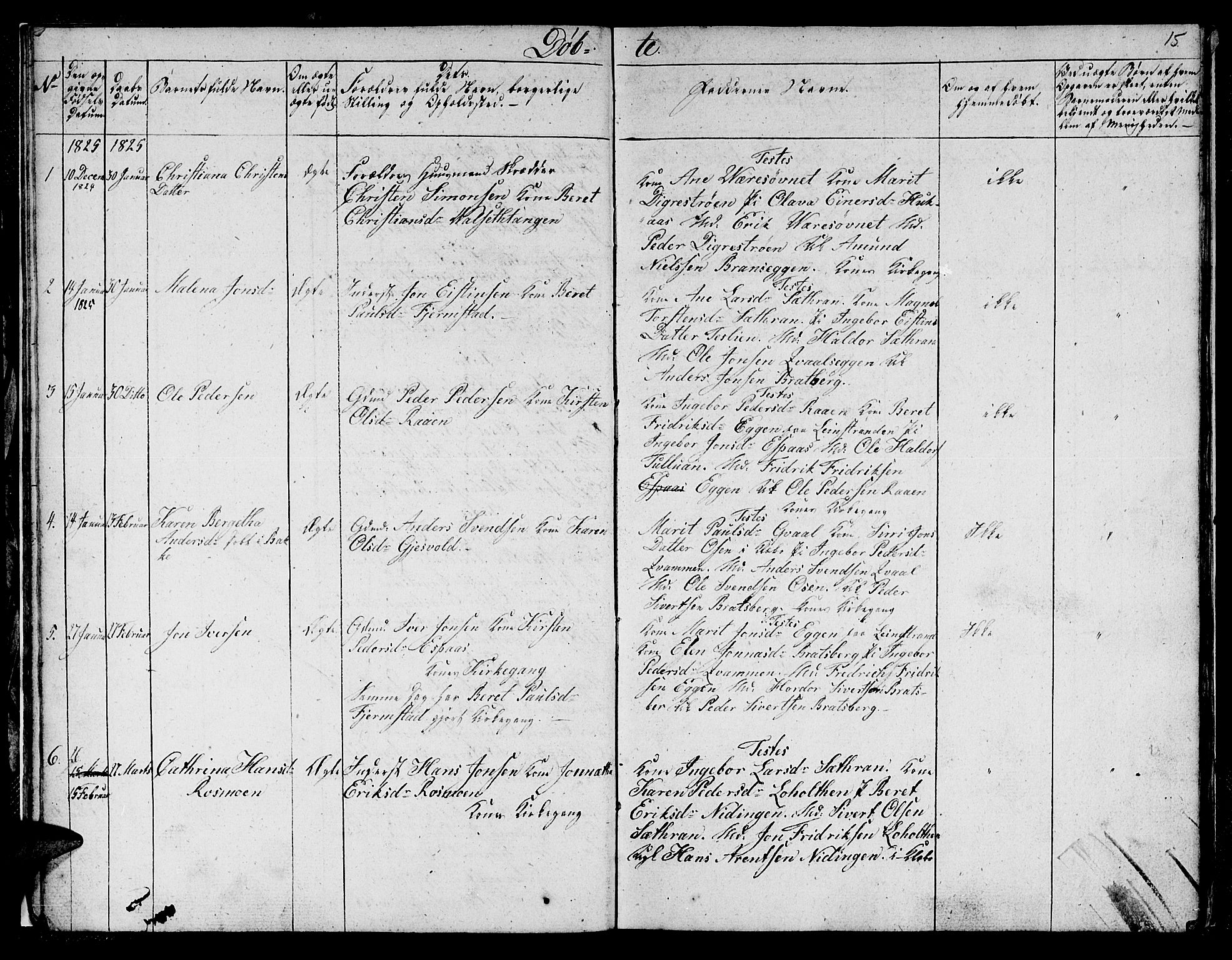 Ministerialprotokoller, klokkerbøker og fødselsregistre - Sør-Trøndelag, AV/SAT-A-1456/608/L0337: Parish register (copy) no. 608C03, 1821-1831, p. 15