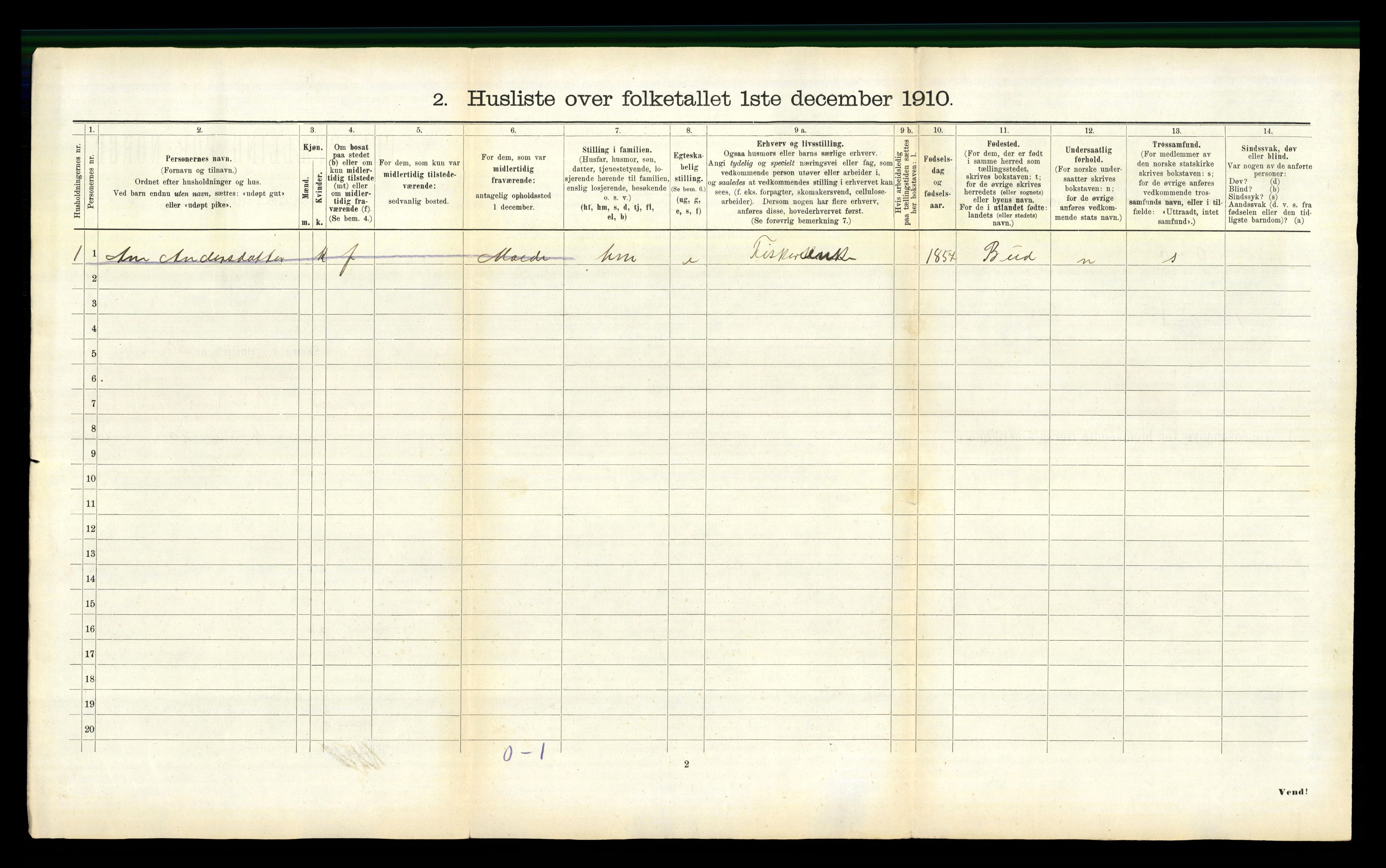 RA, 1910 census for Sandøy, 1910, p. 159