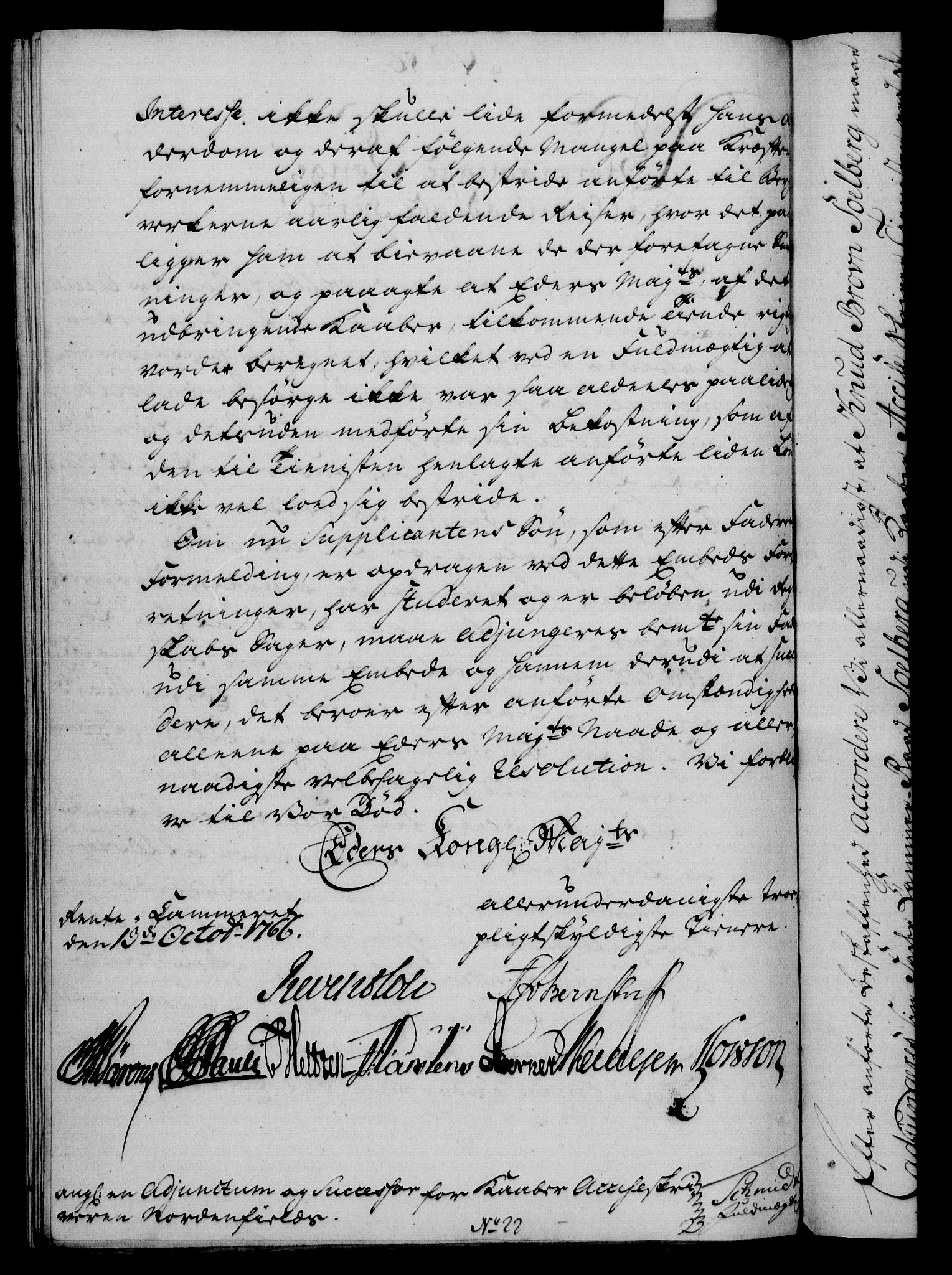 Rentekammeret, Kammerkanselliet, RA/EA-3111/G/Gf/Gfa/L0048: Norsk relasjons- og resolusjonsprotokoll (merket RK 52.48), 1766, p. 371