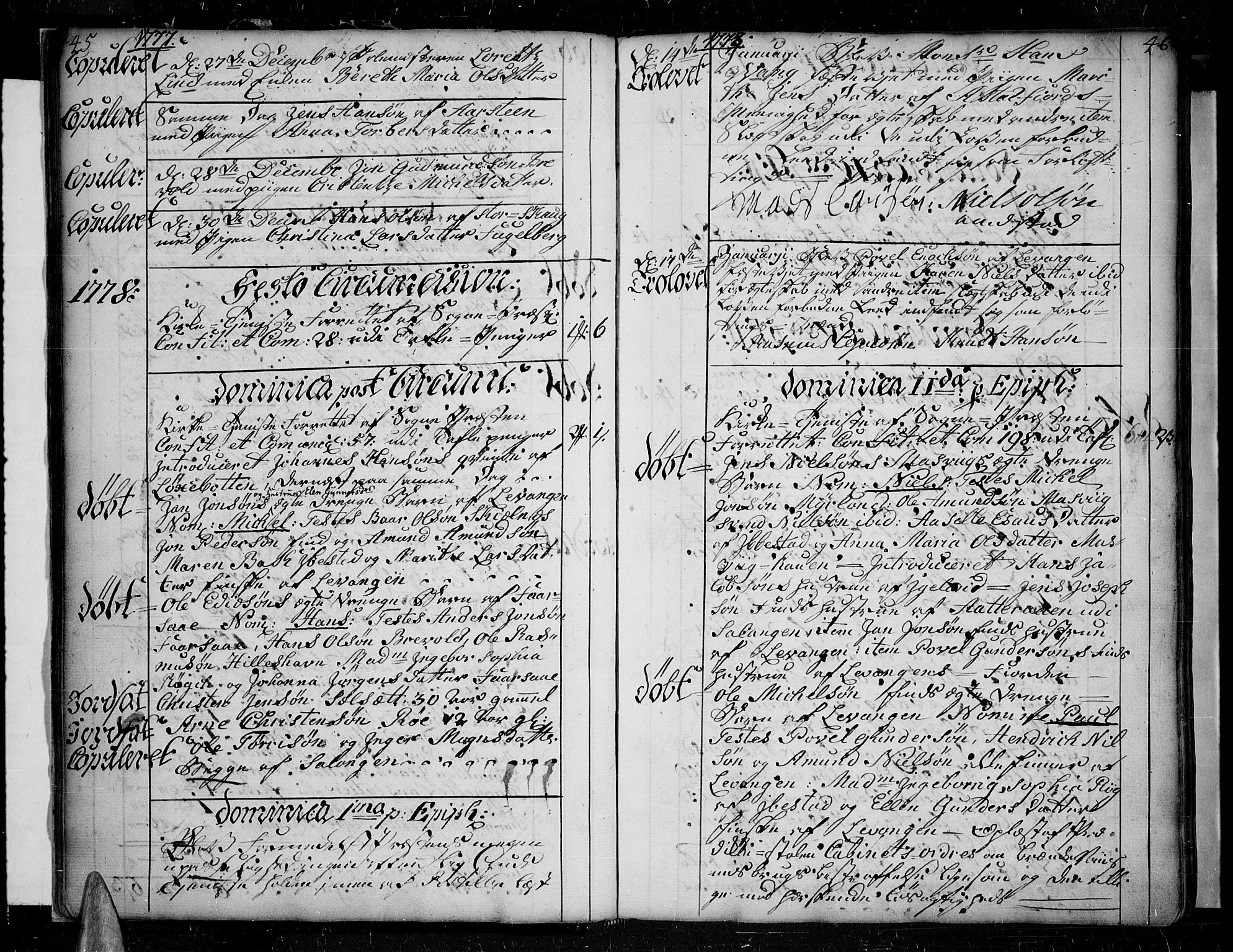 Ibestad sokneprestembete, SATØ/S-0077/H/Ha/Haa/L0003kirke: Parish register (official) no. 3, 1776-1801, p. 45-46