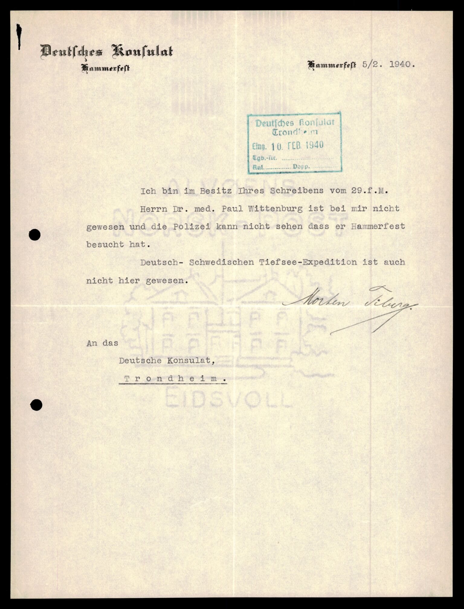 Forsvarets Overkommando. 2 kontor. Arkiv 11.4. Spredte tyske arkivsaker, AV/RA-RAFA-7031/D/Dar/Darc/L0021: FO.II. Tyske konsulater, 1929-1940, p. 565