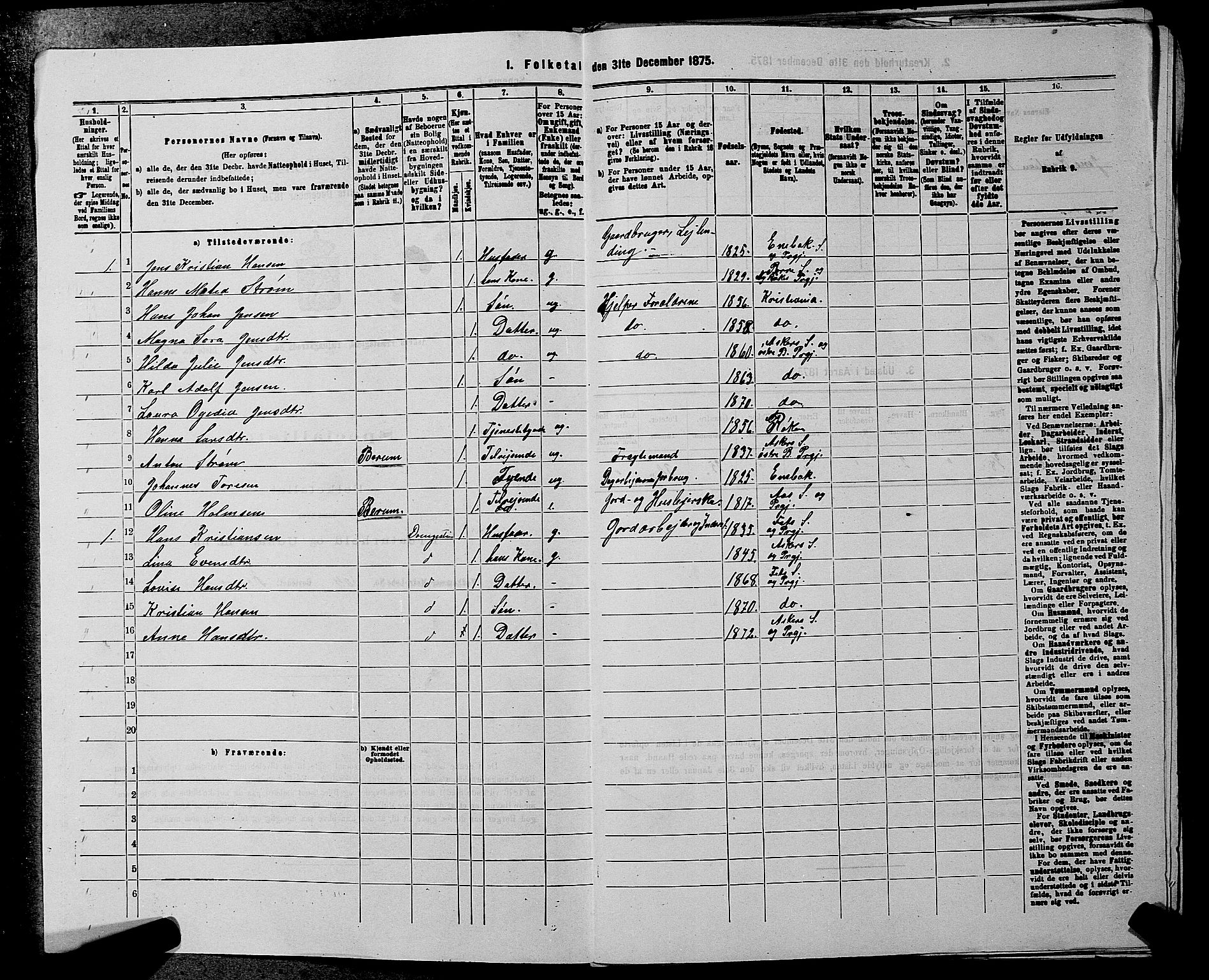 RA, 1875 census for 0220P Asker, 1875, p. 782