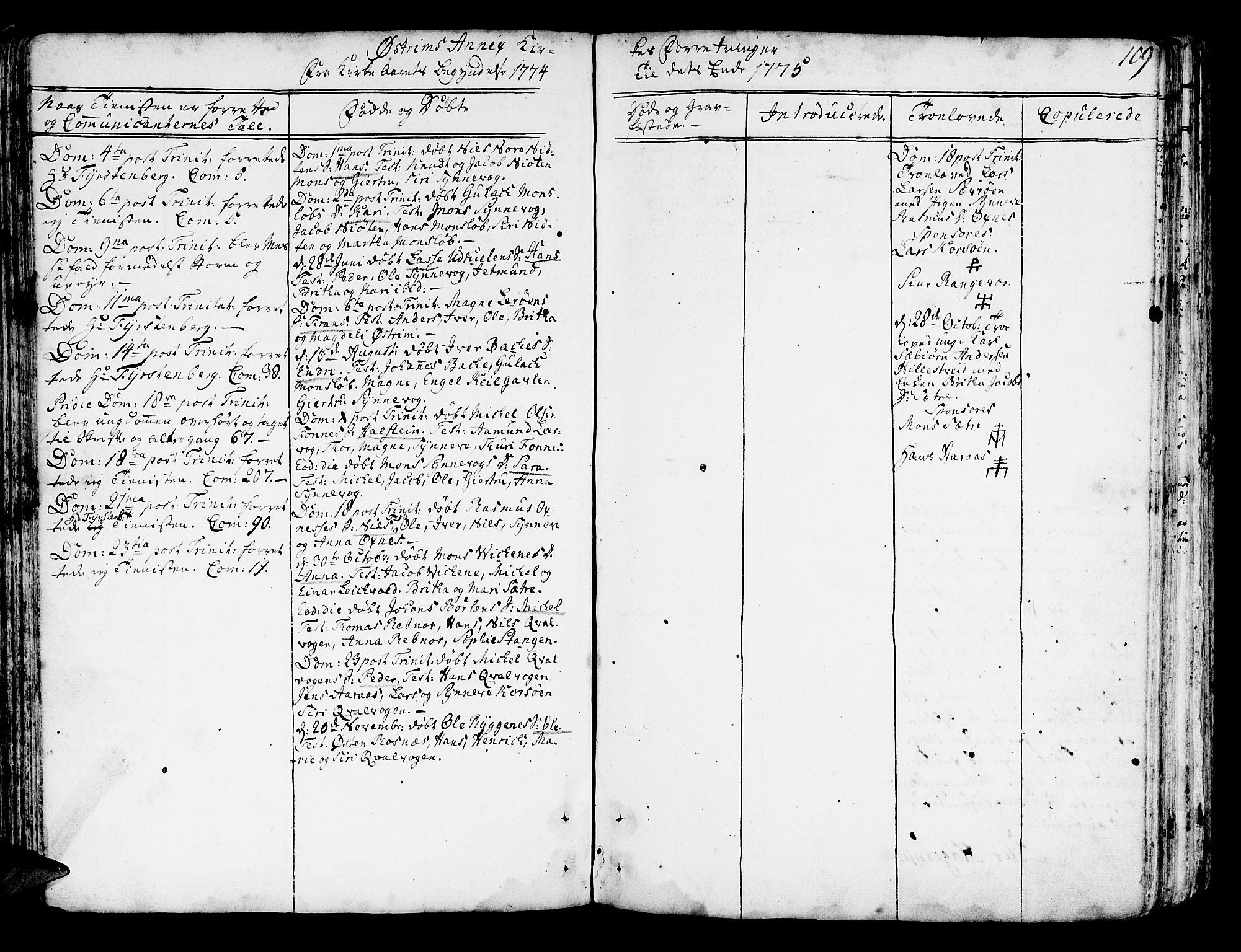 Lindås Sokneprestembete, AV/SAB-A-76701/H/Haa/Haaa/L0004: Parish register (official) no. A 4, 1764-1791, p. 109