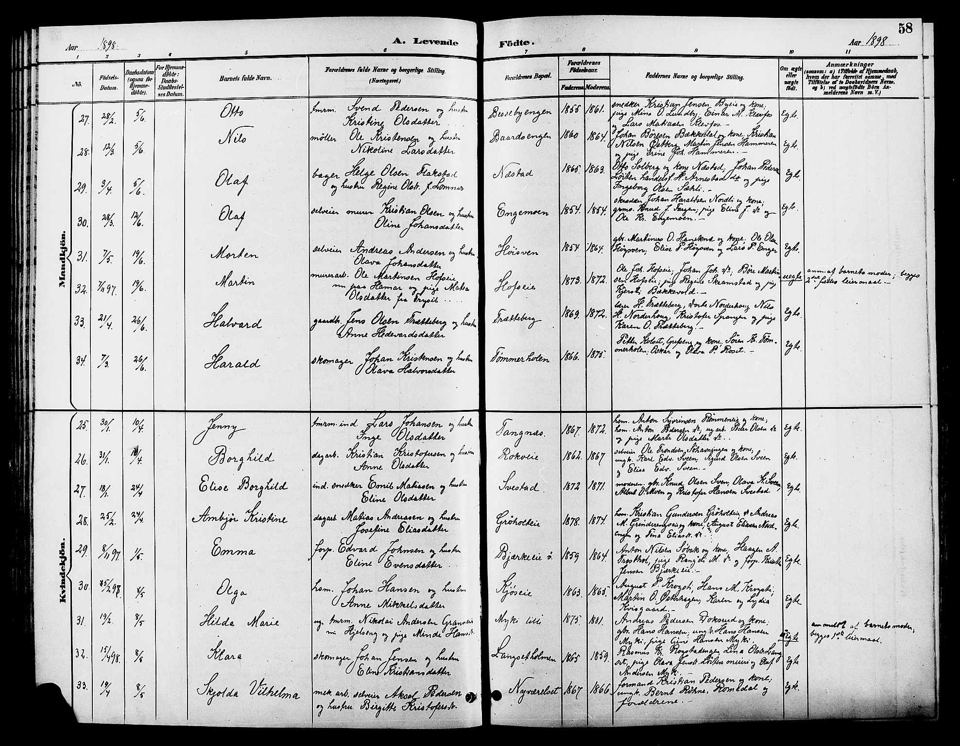 Løten prestekontor, AV/SAH-PREST-022/L/La/L0006: Parish register (copy) no. 6, 1892-1909, p. 58