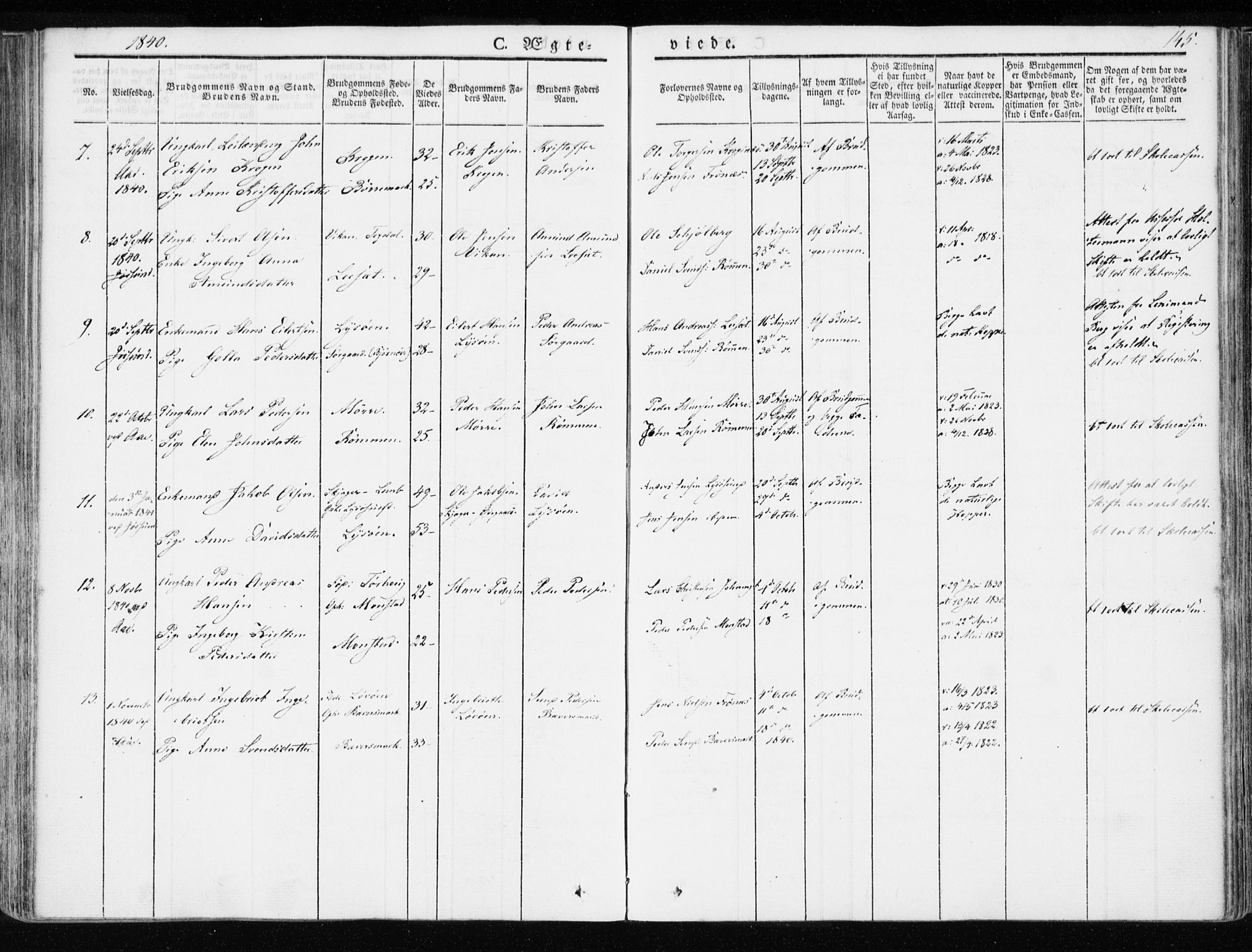 Ministerialprotokoller, klokkerbøker og fødselsregistre - Sør-Trøndelag, SAT/A-1456/655/L0676: Parish register (official) no. 655A05, 1830-1847, p. 145