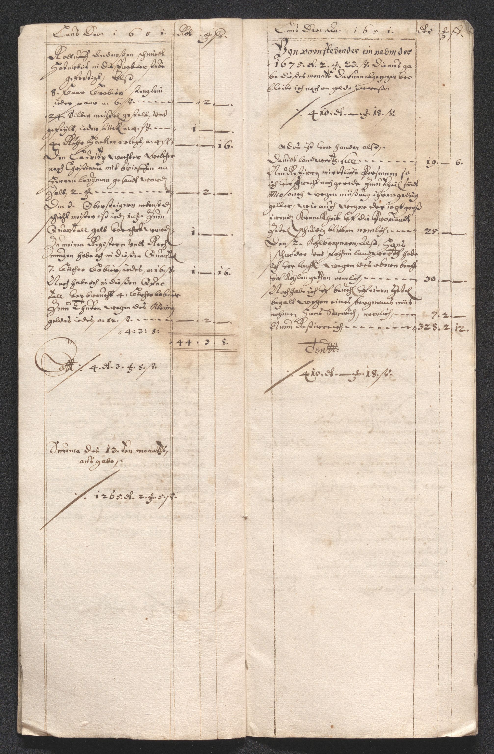 Kongsberg Sølvverk 1623-1816, SAKO/EA-3135/001/D/Dc/Dcd/L0034: Utgiftsregnskap for gruver m.m. , 1651-1659, p. 154