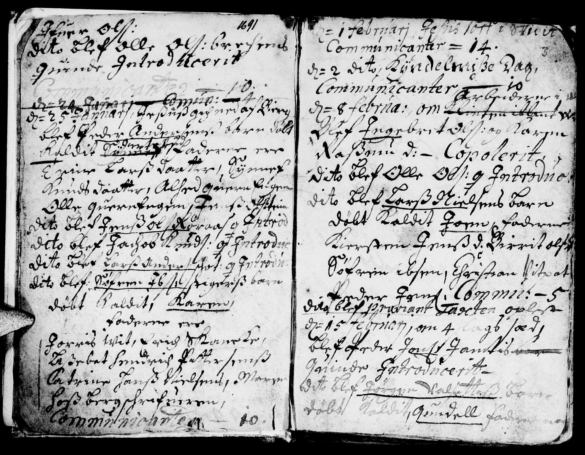 Ministerialprotokoller, klokkerbøker og fødselsregistre - Sør-Trøndelag, AV/SAT-A-1456/681/L0923: Parish register (official) no. 681A01, 1691-1700, p. 3