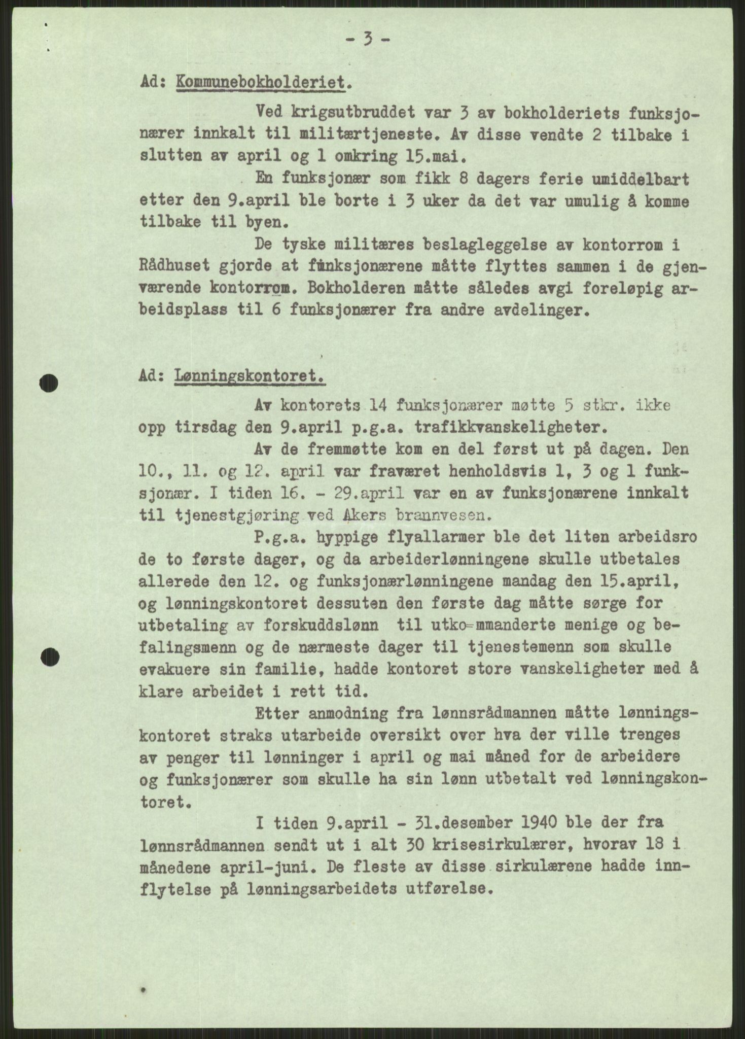 Forsvaret, Forsvarets krigshistoriske avdeling, AV/RA-RAFA-2017/Y/Ya/L0013: II-C-11-31 - Fylkesmenn.  Rapporter om krigsbegivenhetene 1940., 1940, p. 541