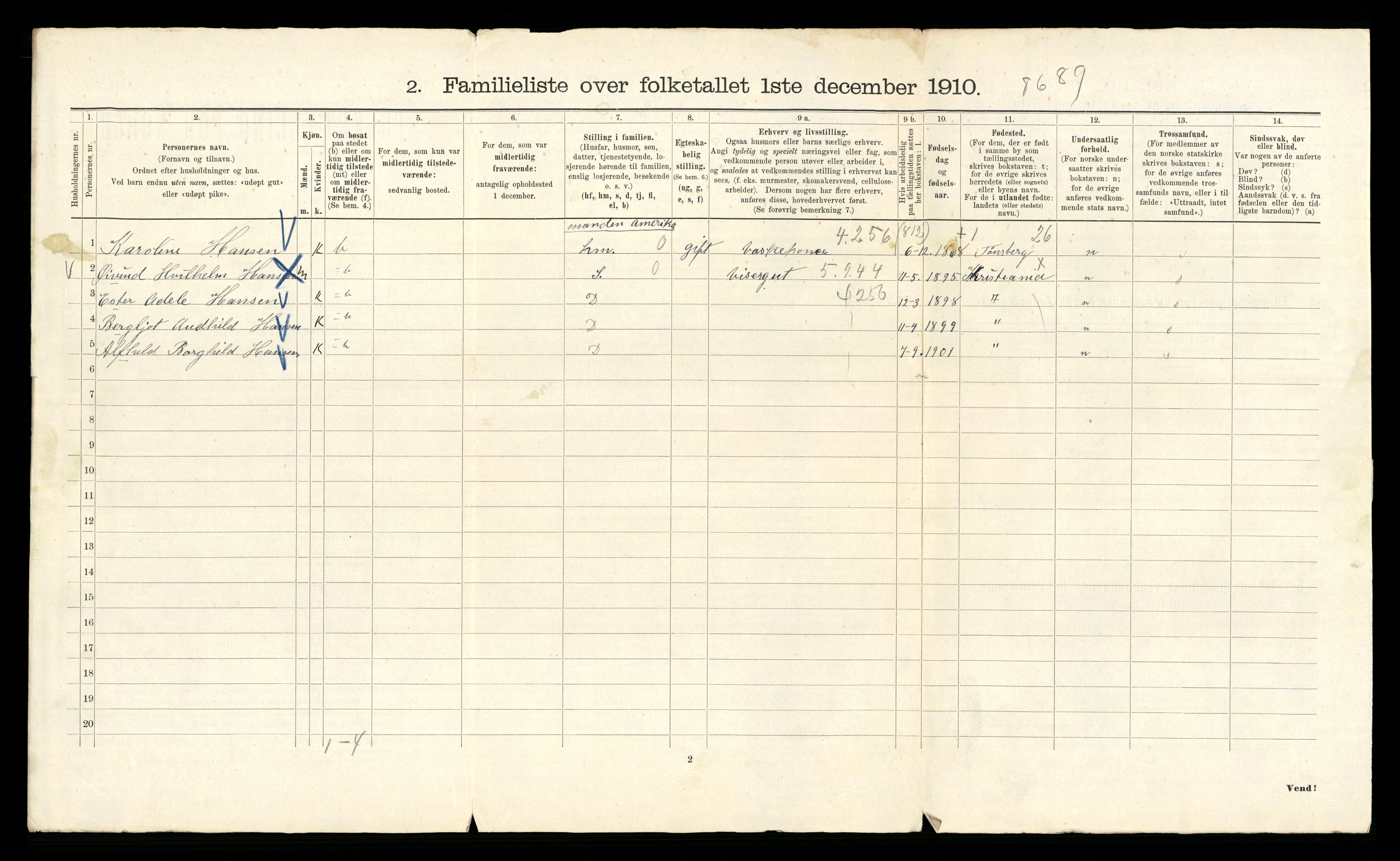 RA, 1910 census for Kristiania, 1910, p. 43842