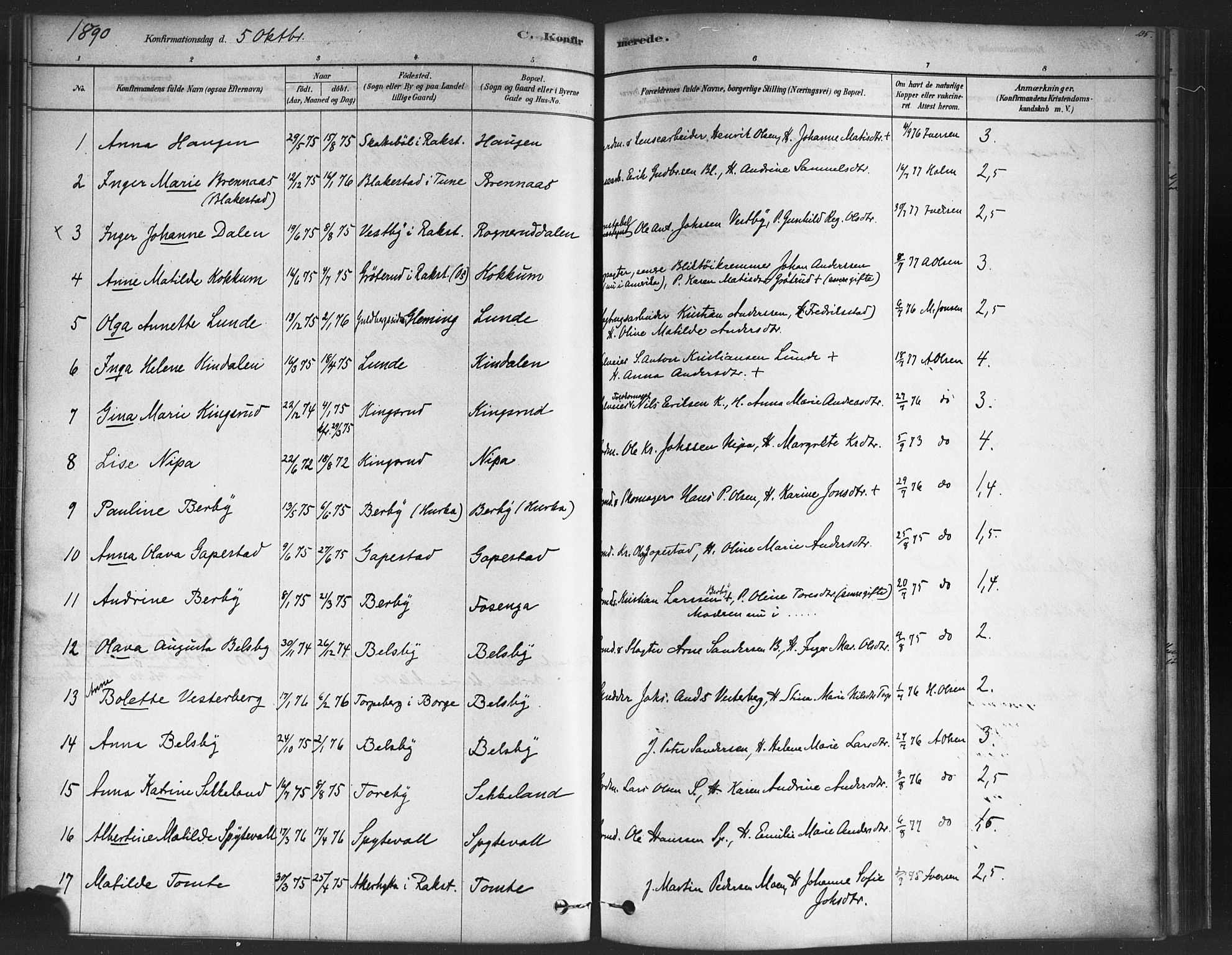 Varteig prestekontor Kirkebøker, AV/SAO-A-10447a/F/Fa/L0002: Parish register (official) no. 2, 1878-1899, p. 135