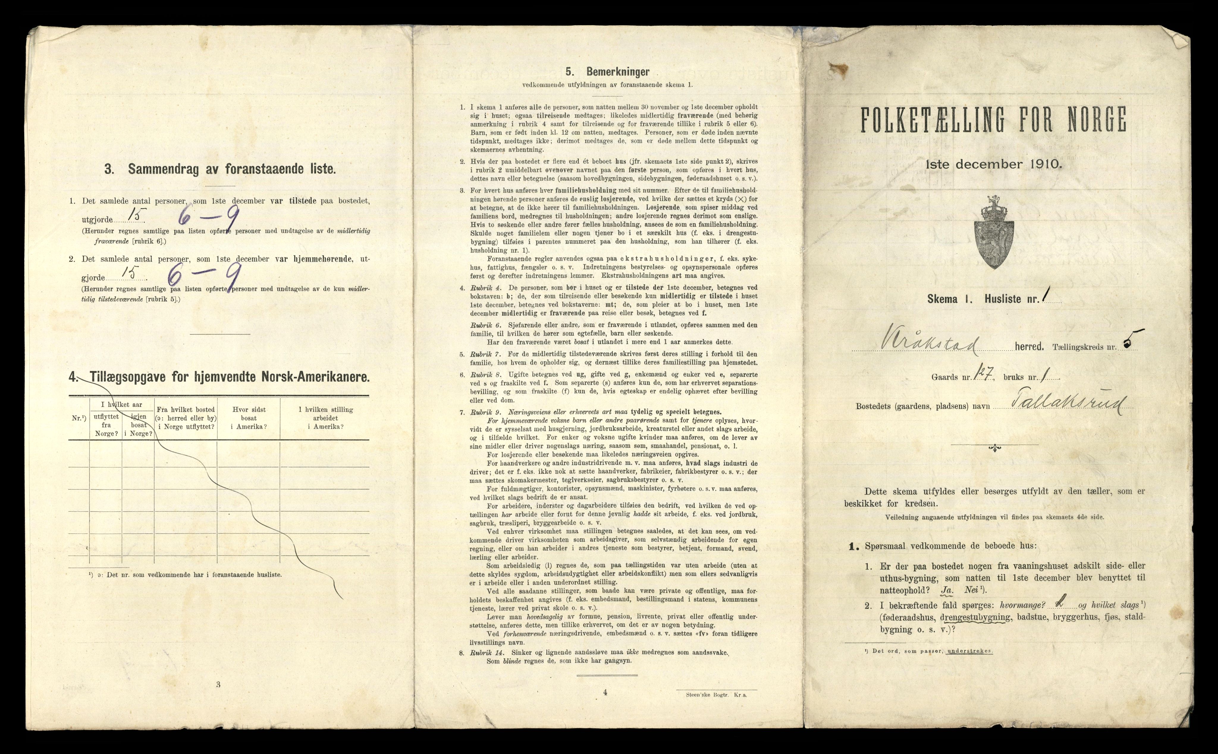 RA, 1910 census for Kråkstad, 1910, p. 525