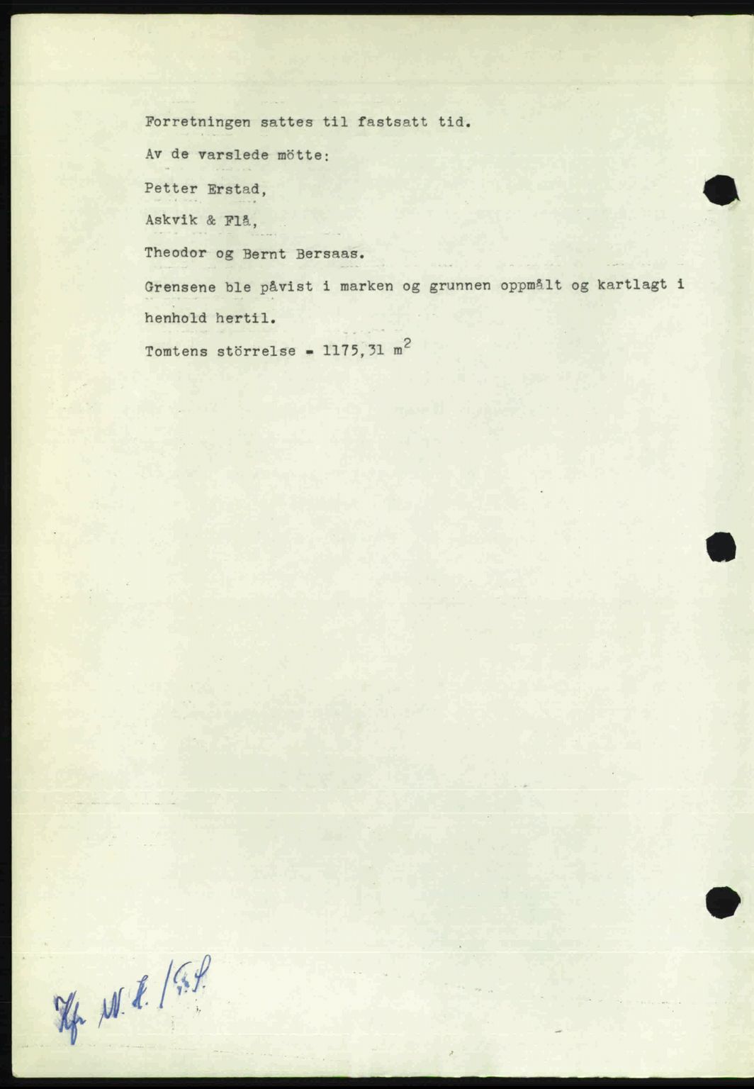 Nordmøre sorenskriveri, AV/SAT-A-4132/1/2/2Ca: Mortgage book no. A105, 1947-1947, Diary no: : 1475/1947