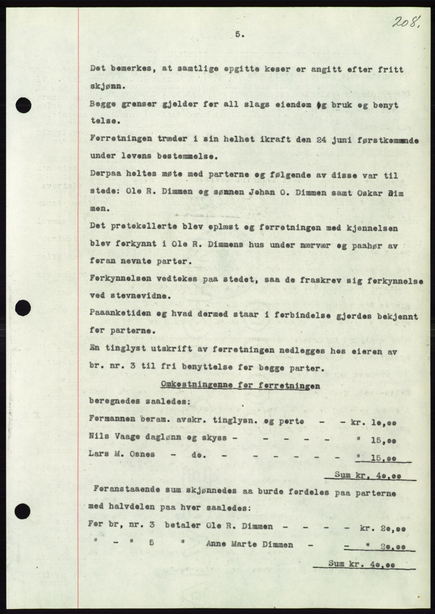 Søre Sunnmøre sorenskriveri, AV/SAT-A-4122/1/2/2C/L0062: Mortgage book no. 56, 1936-1937, Diary no: : 62/1937