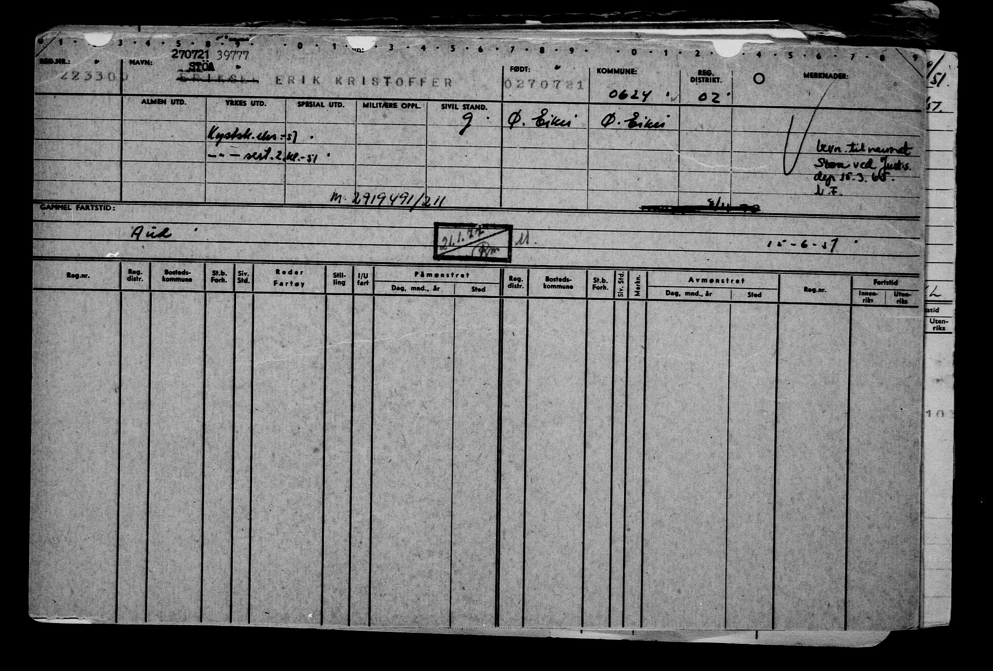 Direktoratet for sjømenn, AV/RA-S-3545/G/Gb/L0196: Hovedkort, 1921, p. 447