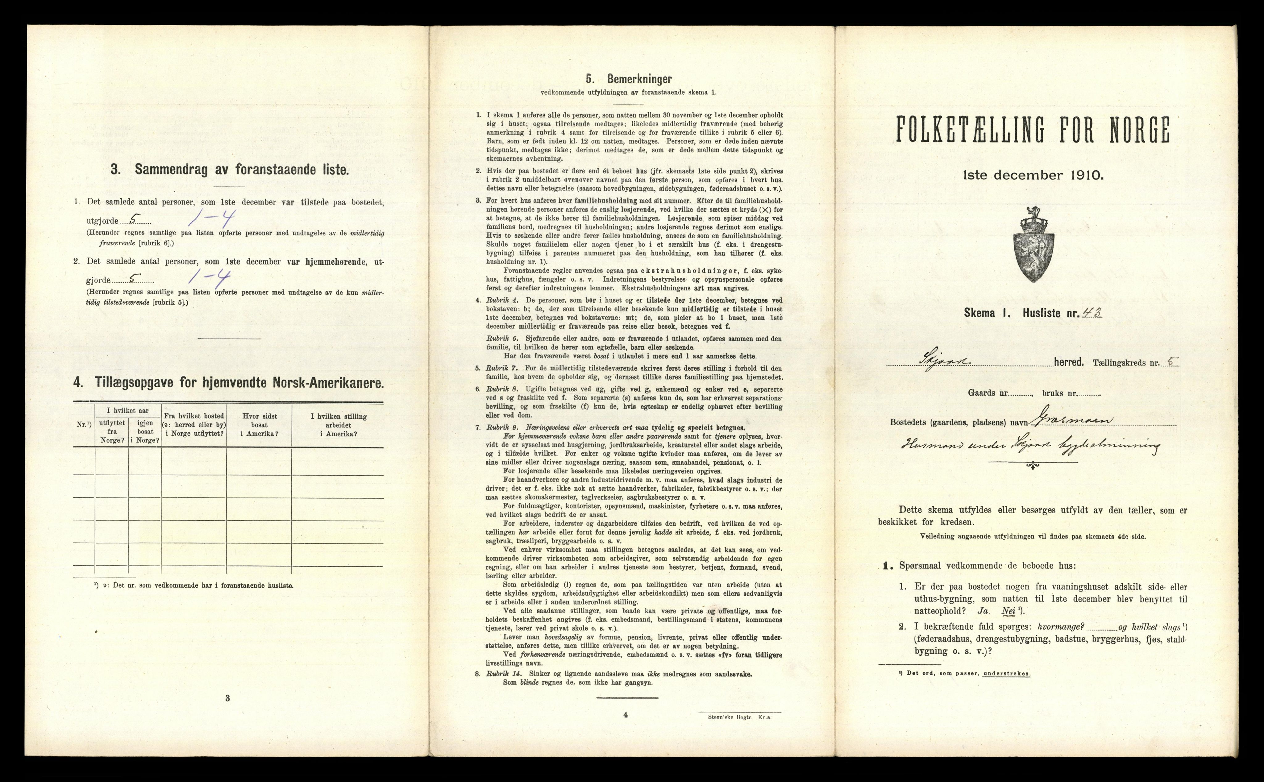 RA, 1910 census for Skjåk, 1910, p. 600