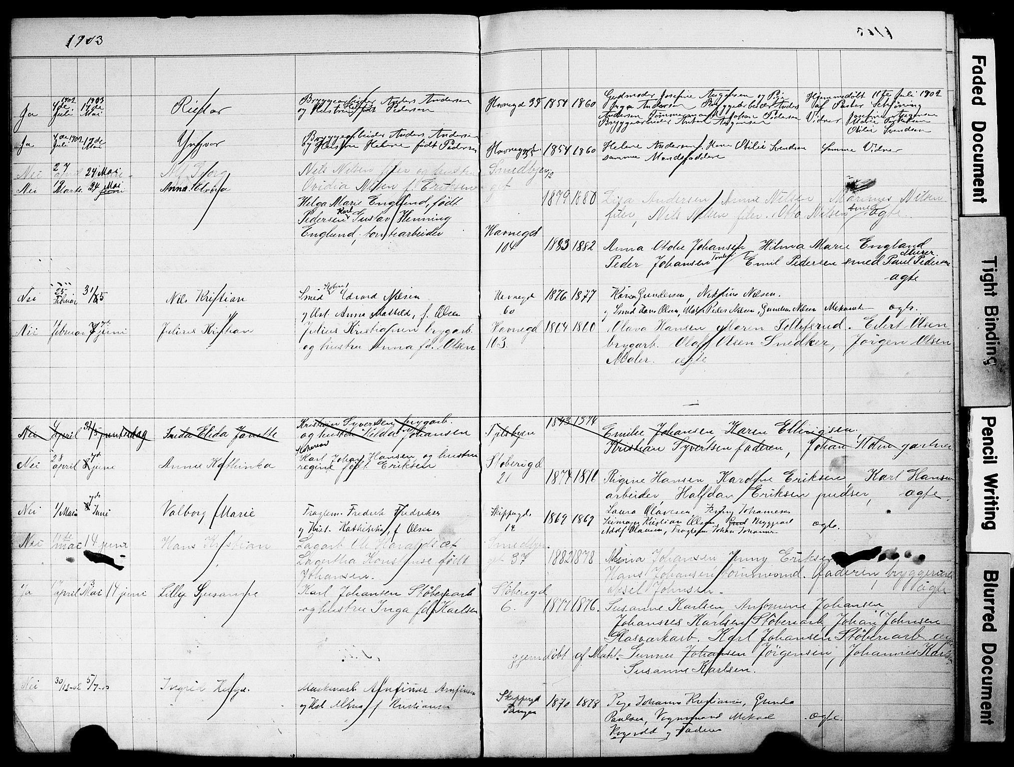 Strømsø kirkebøker, AV/SAKO-A-246/Y/Yb/L0001: Parish register draft no. II 1, 1896-1904