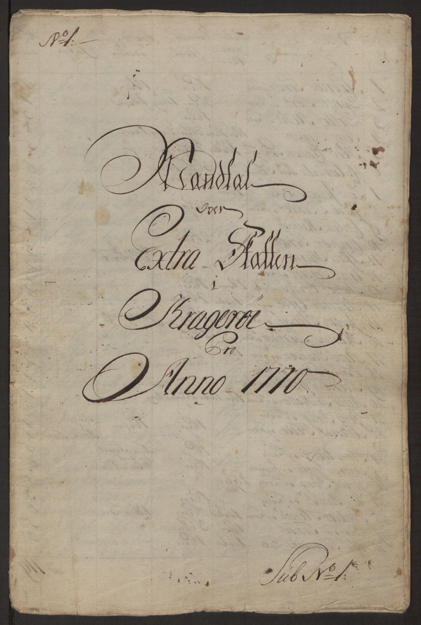 Rentekammeret inntil 1814, Reviderte regnskaper, Byregnskaper, RA/EA-4066/R/Rk/L0218/0003: [K2] Kontribusjonsregnskap / Ekstra- og rangskatt, 1768-1772, p. 48