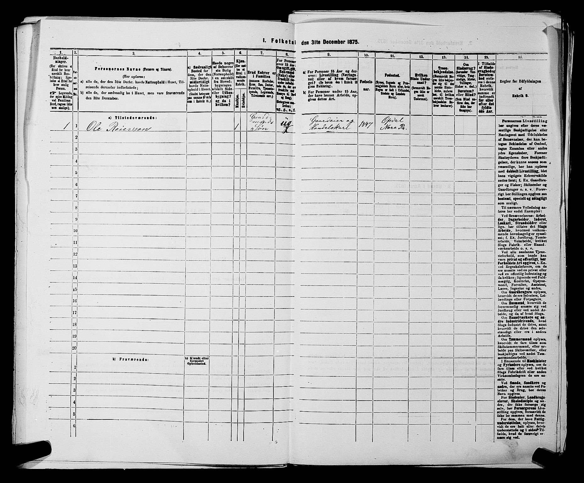 SAKO, 1875 census for 0633P Nore, 1875, p. 577